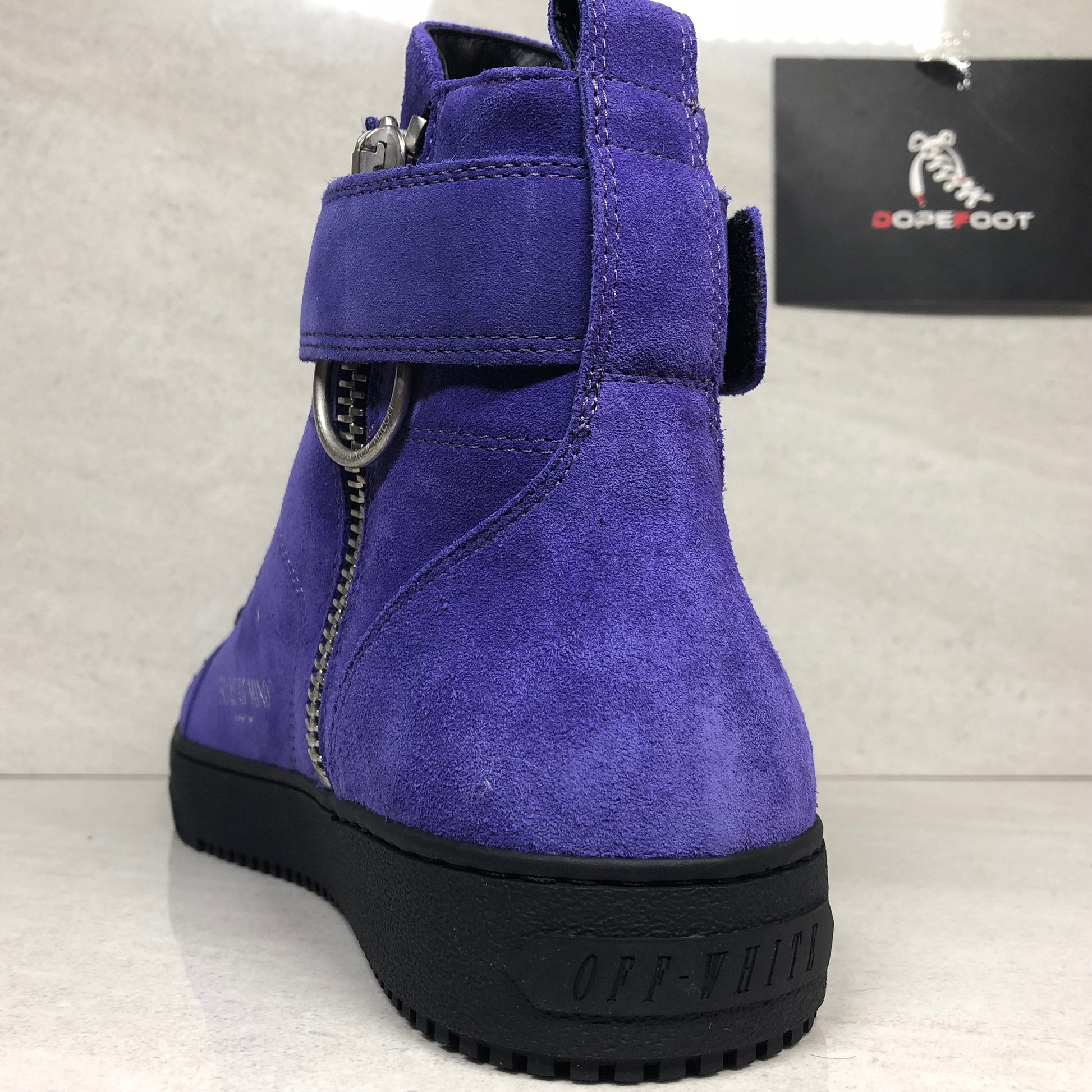 Off White Virgil Abloh Frame of Mind High Size 7 Purple/Black Suede - Off White