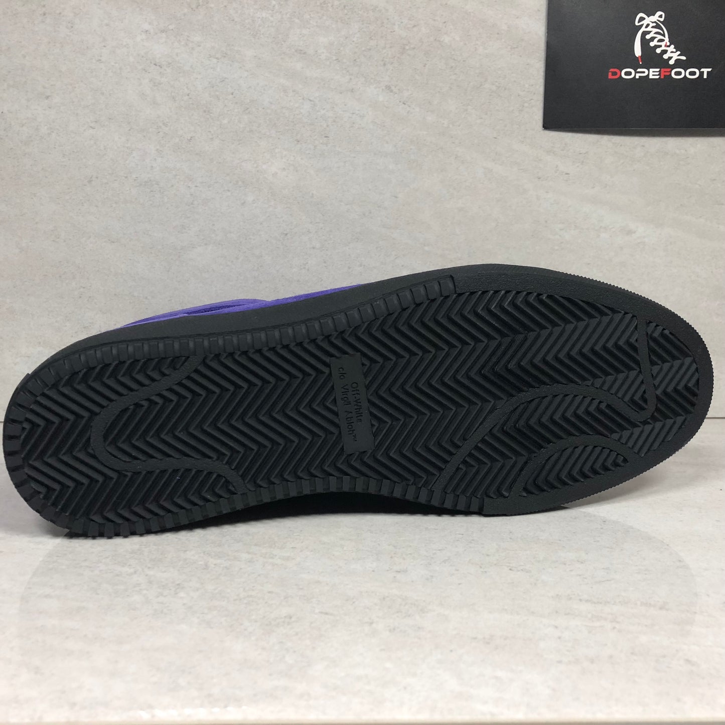 Off White Virgil Abloh Frame of Mind High Size 7 Purple/Black Suede - Off White