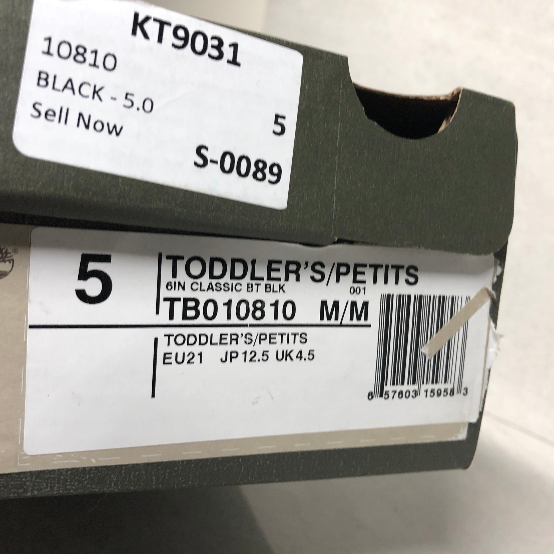 DS Toddler Timberland Classic 6Inch Boot Size 5 Black TB010810 - Timberland