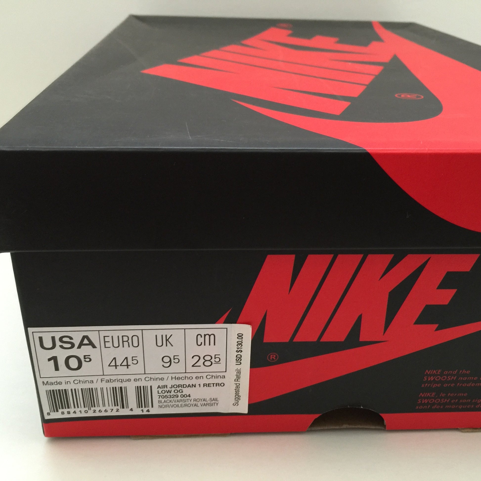 DS Nike Air Jordan 1 I Low OG "Royal" Size 10.5/Size 12 - DOPEFOOT
 - 2