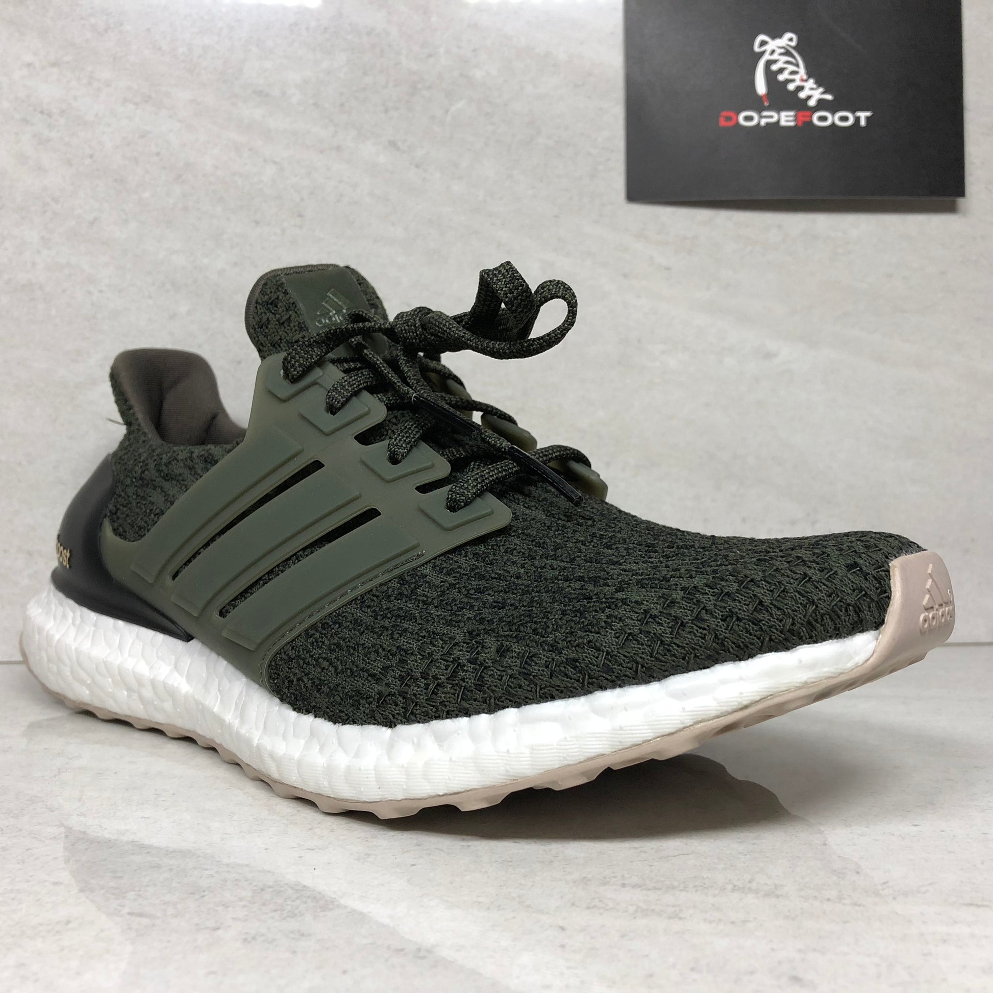 DS Adidas Ultra Boost 3.0 Night Cargo Sample Size 9 Olive Green S80637 - Adidas