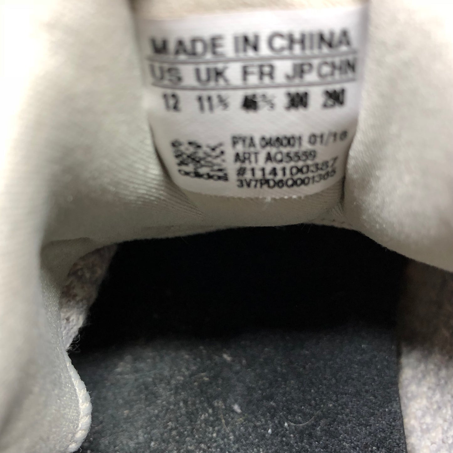 Adidas Ultra Boost Crème Taille 12 Chalk 1.0 ltd AQ5559