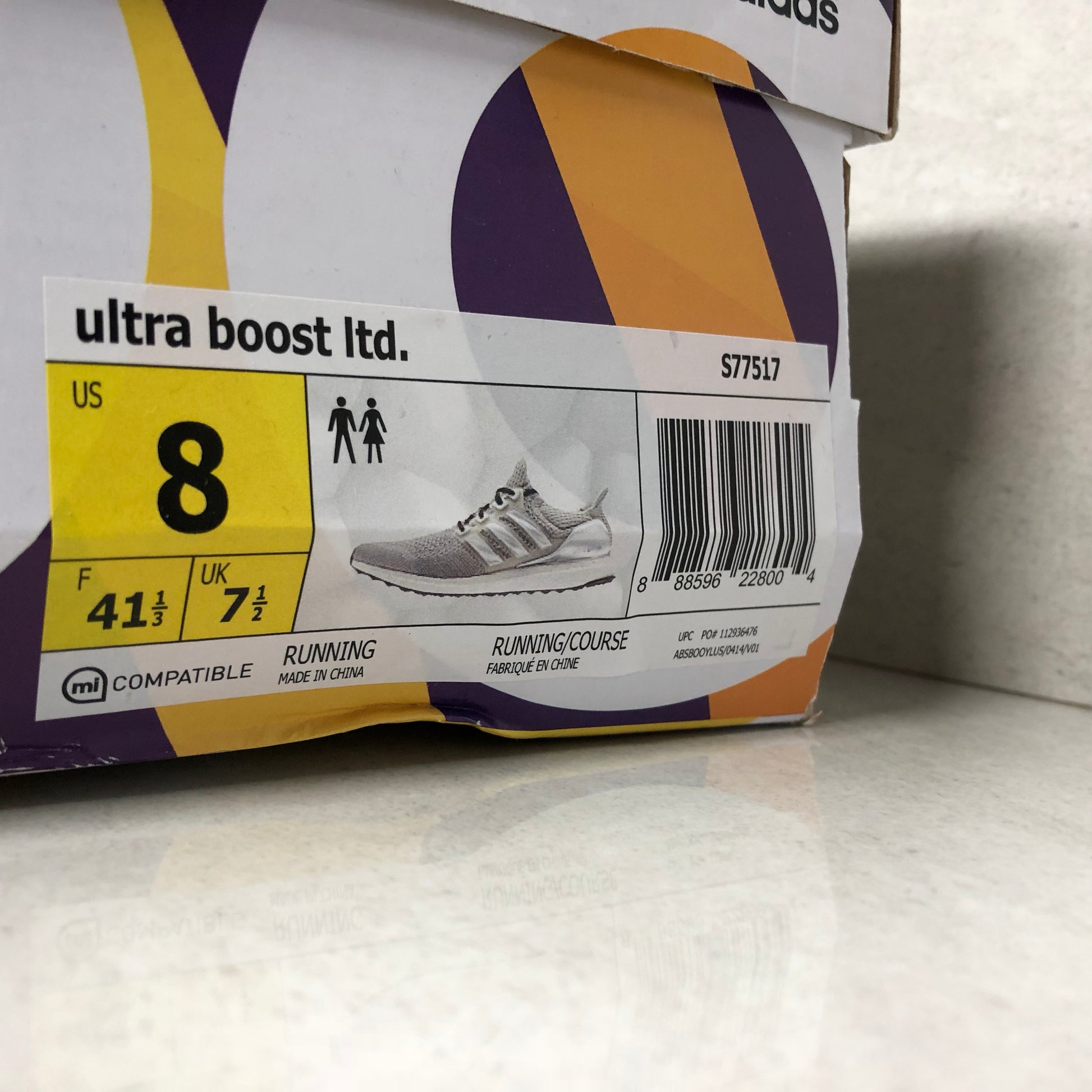 Adidas Ultra Boost LTD Size 8 Metallic Silver 1.0 S77517 - Adidas