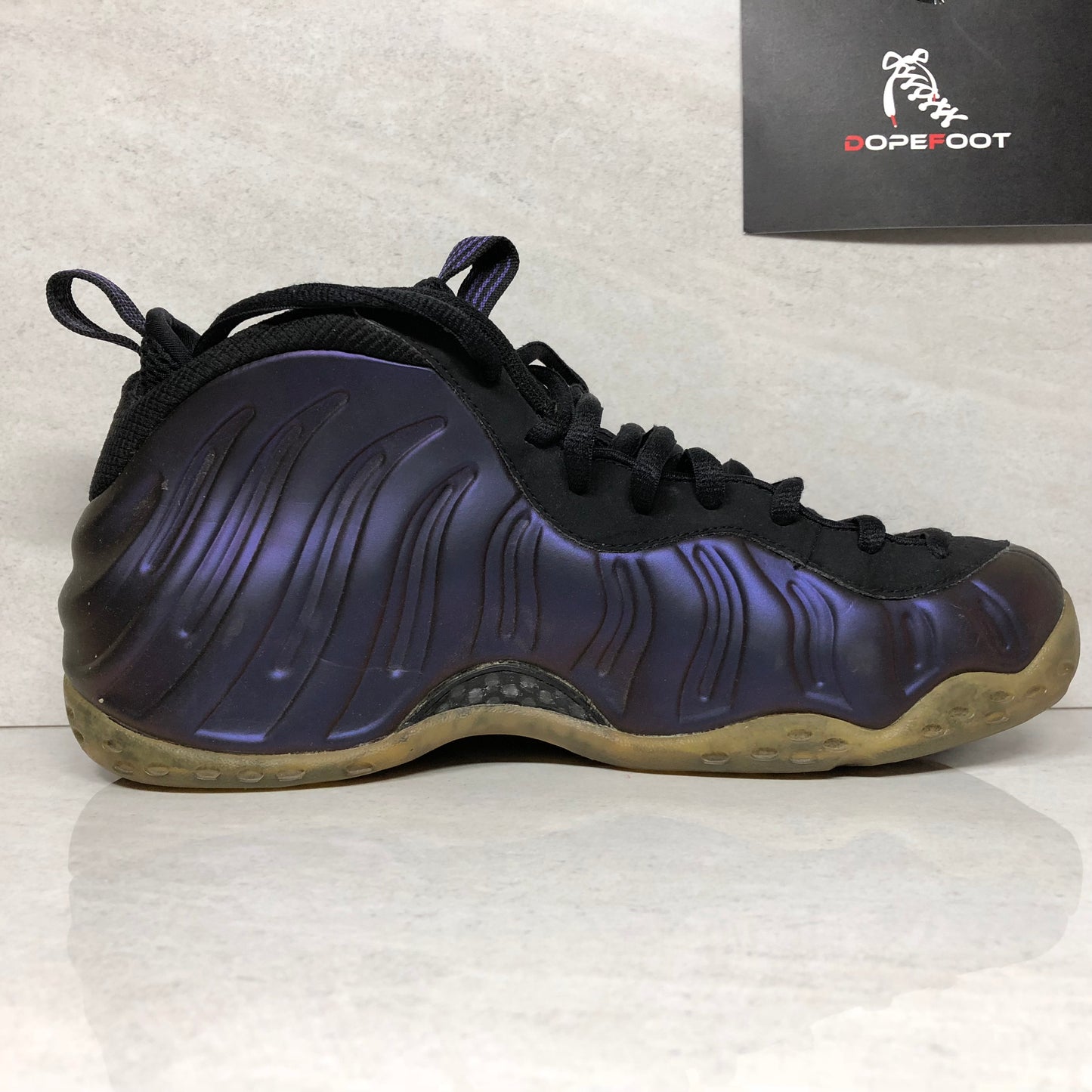 Nike Air Foamposite One Berenjena Talla 9.5 Negro 314996 051