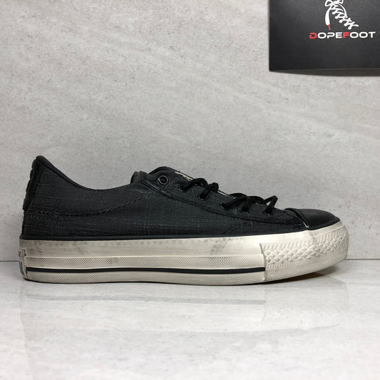 DS Converse Chuck Taylor Coated Canvas Low Top Size 3-6.5M/5-8.5W Black 150179C - Converse