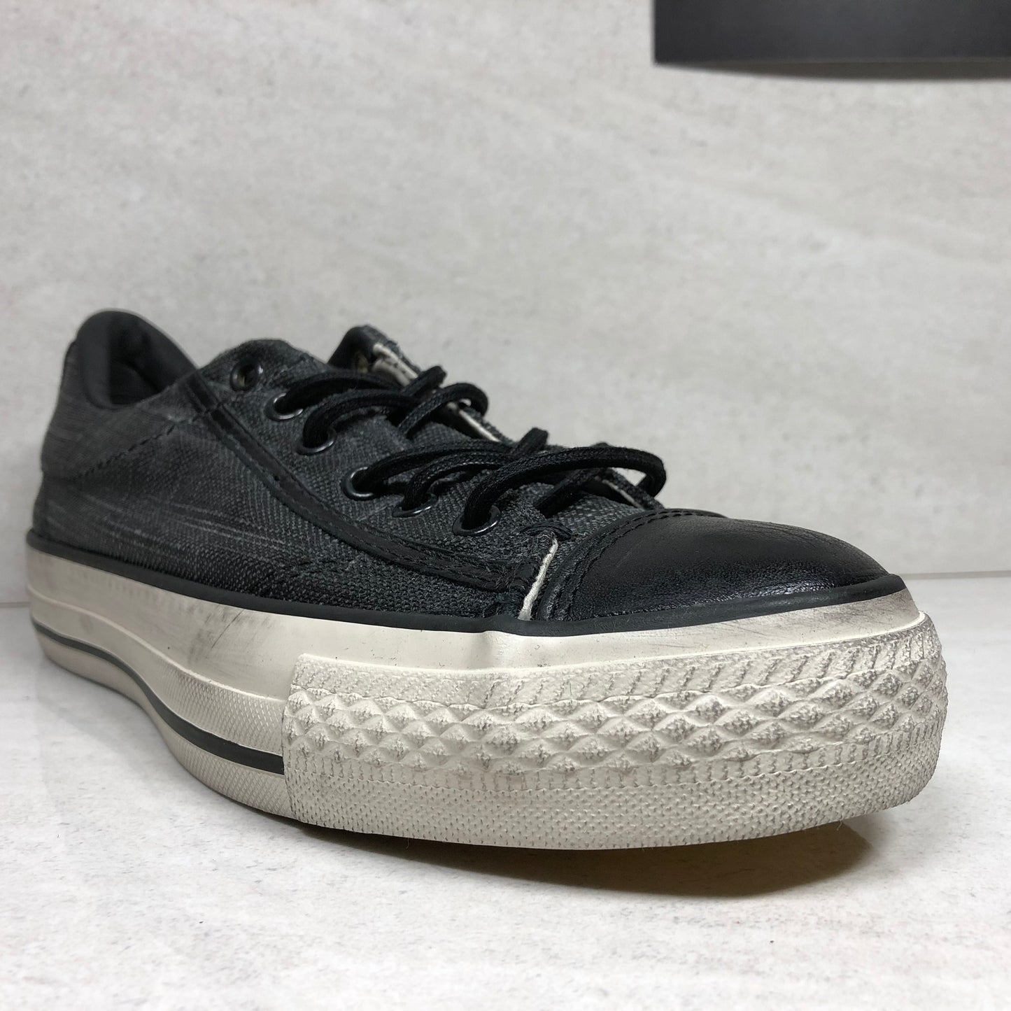 DS Converse Chuck Taylor Coated Canvas Low Top Size 3-6.5M/5-8.5W Black 150179C - Converse