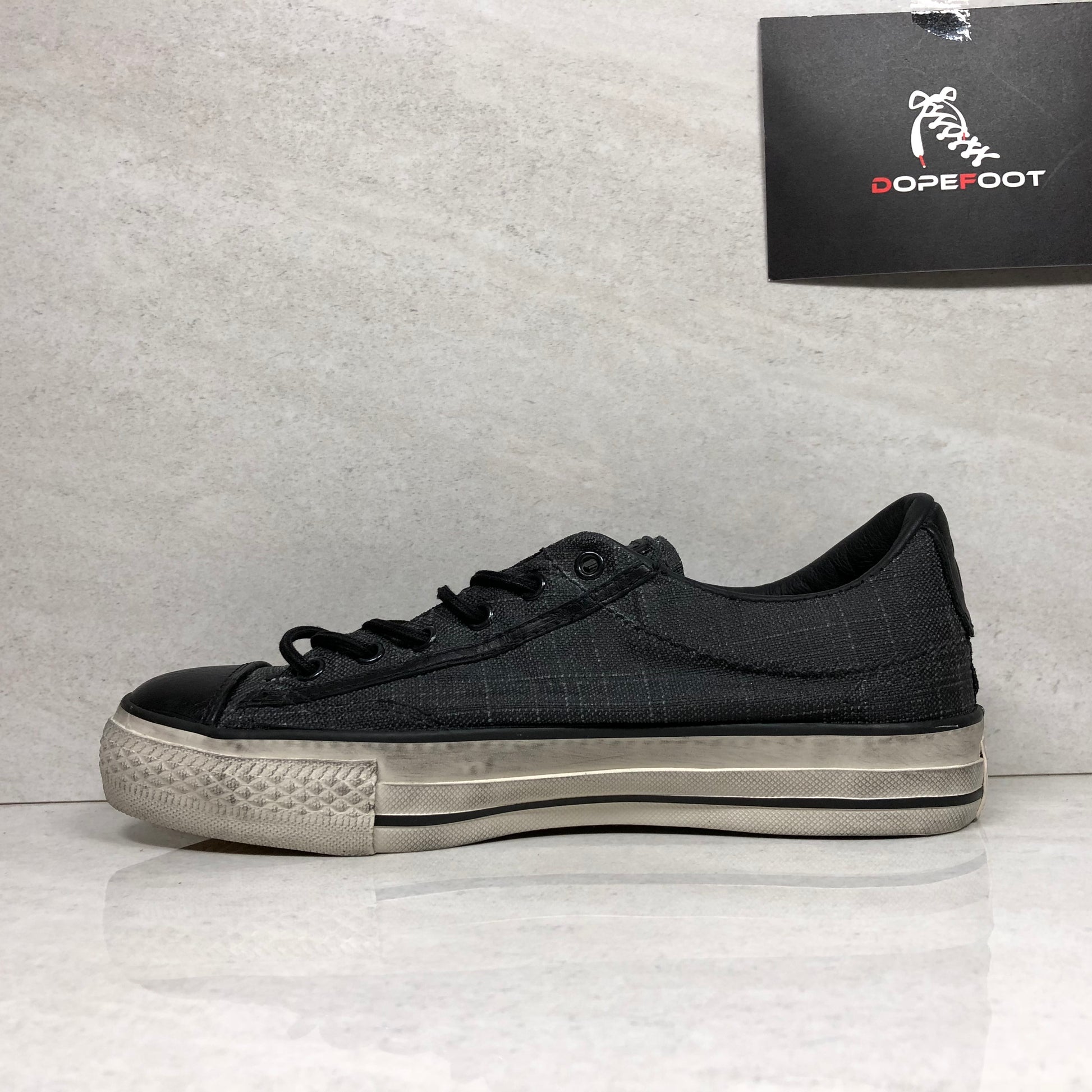 DS Converse Chuck Taylor Coated Canvas Low Top Size 3-6.5M/5-8.5W Black 150179C - Converse