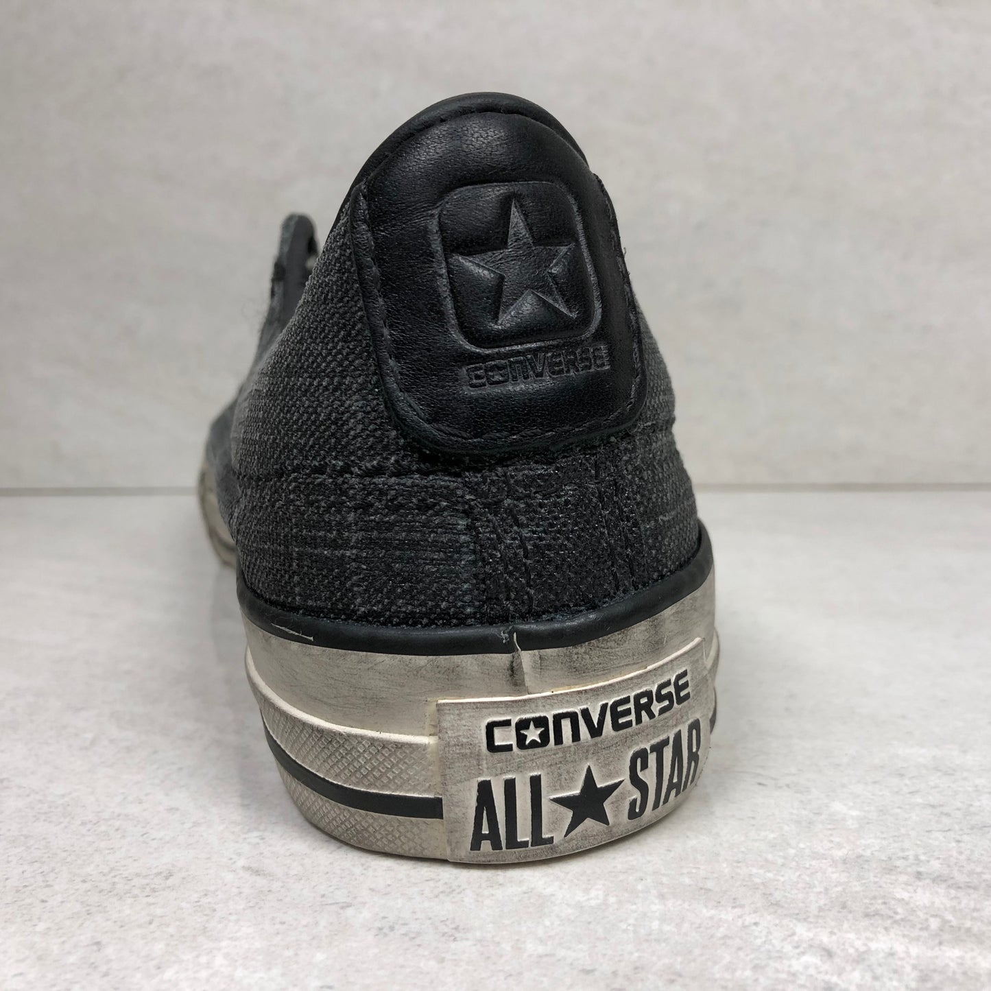 DS Converse Chuck Taylor Coated Canvas Low Top Size 3-6.5M/5-8.5W Black 150179C - Converse