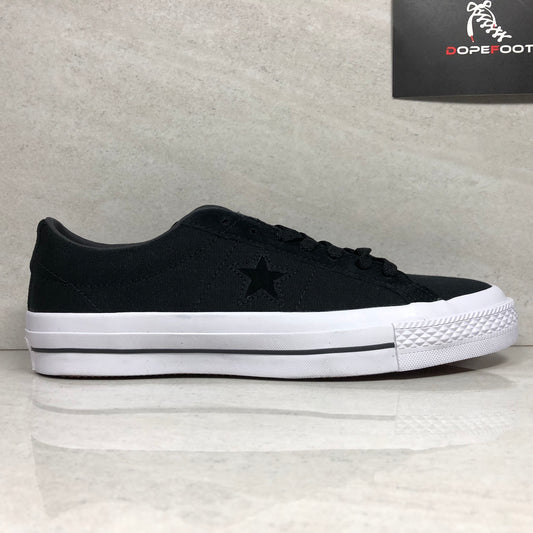 Converse One Star Canvas Ox Size 8/Size 9/Size 10 Black/White 153710C - Converse