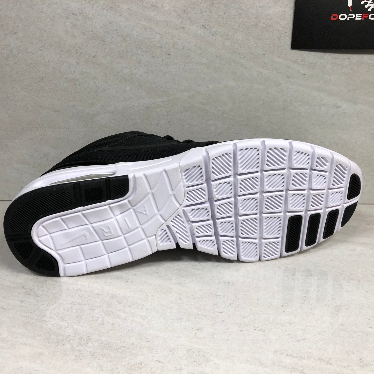 Nike Stefan Janoski Max Mid - 807507 001 - Size  9.5 Black/White