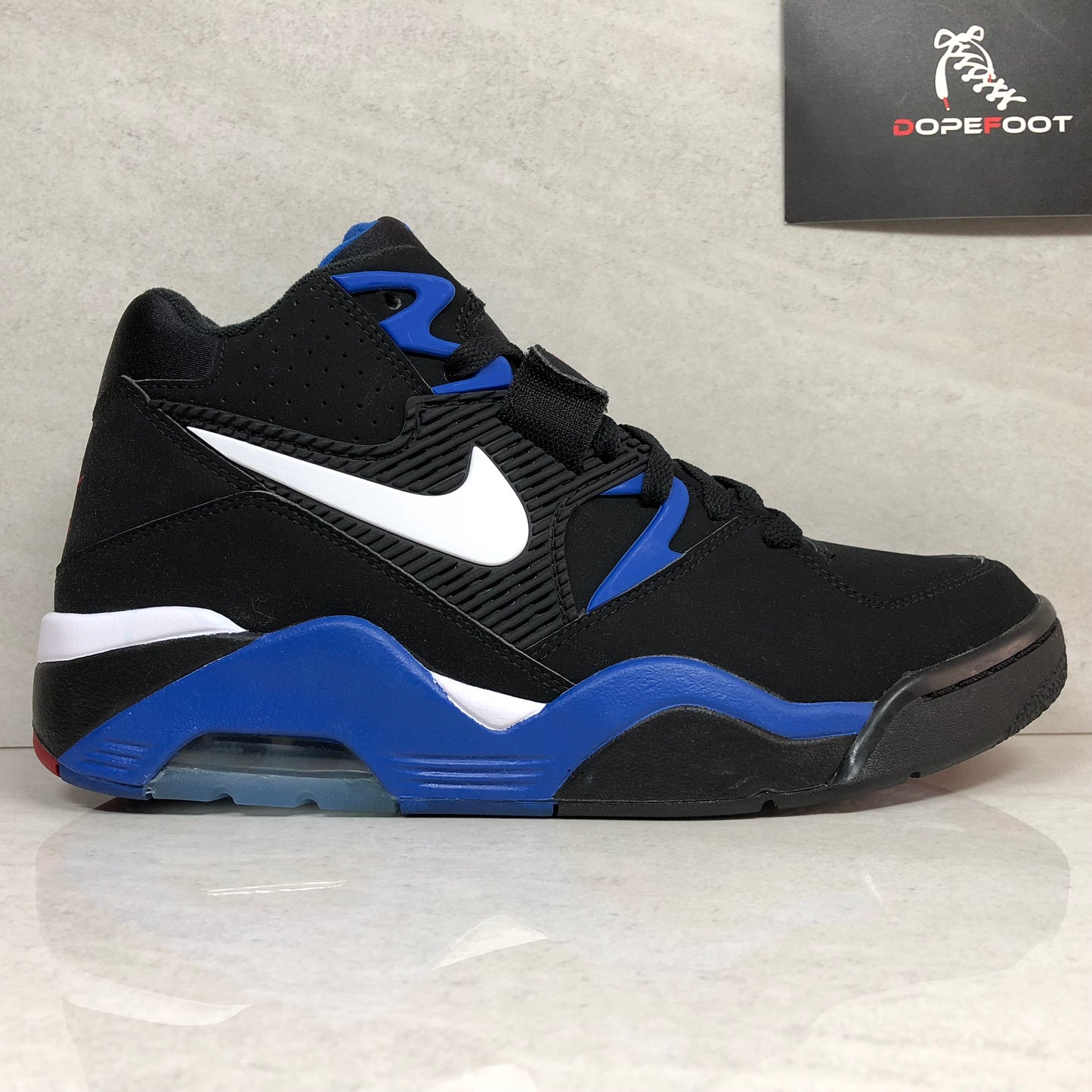 DS Nike Air Force 180 Talla 9/Talla 10/Talla 11 Negro/Azul real 310095 011