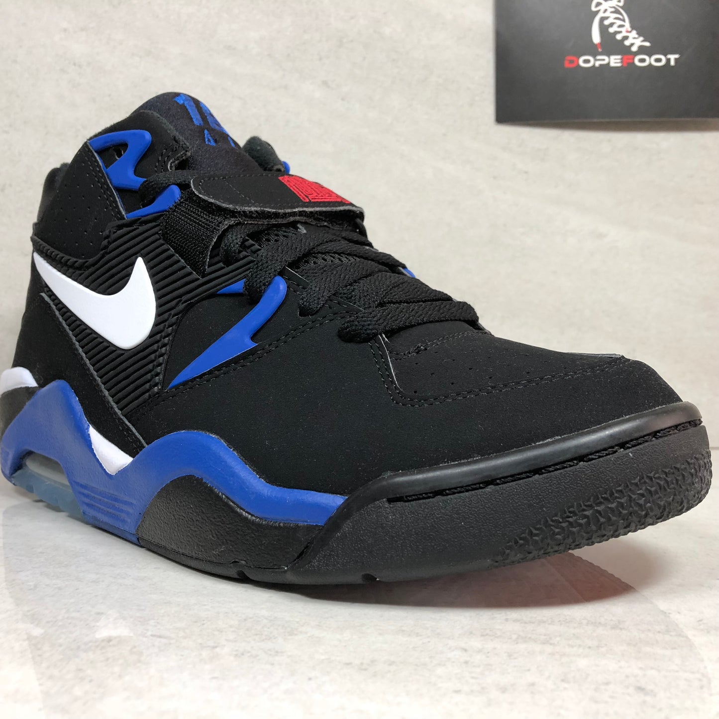 DS Nike Air Force 180 Talla 9/Talla 10/Talla 11 Negro/Azul real 310095 011