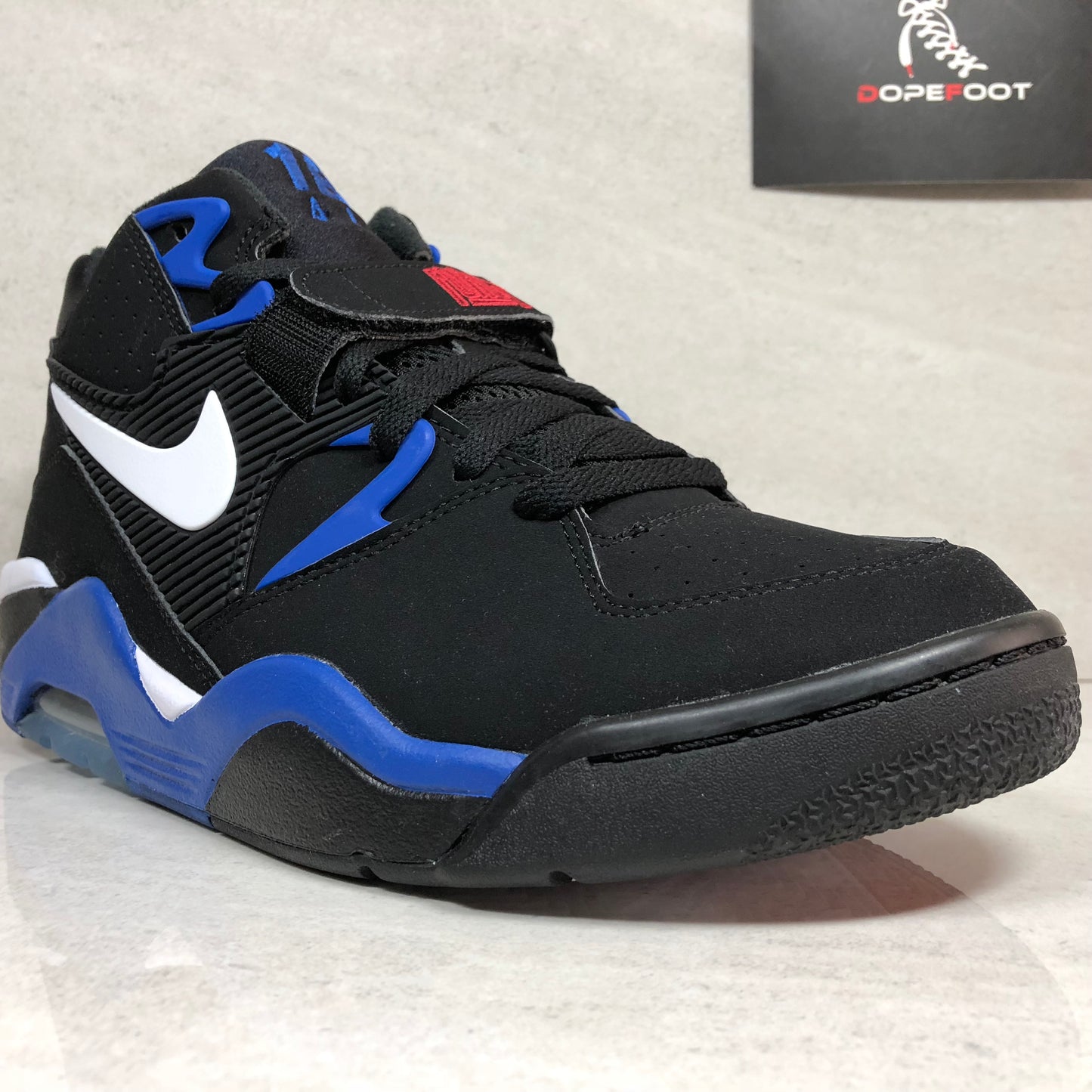 DS Nike Air Force 180 Taille 9/Taille 10/Taille 11 Noir/Bleu Royal 310095 011