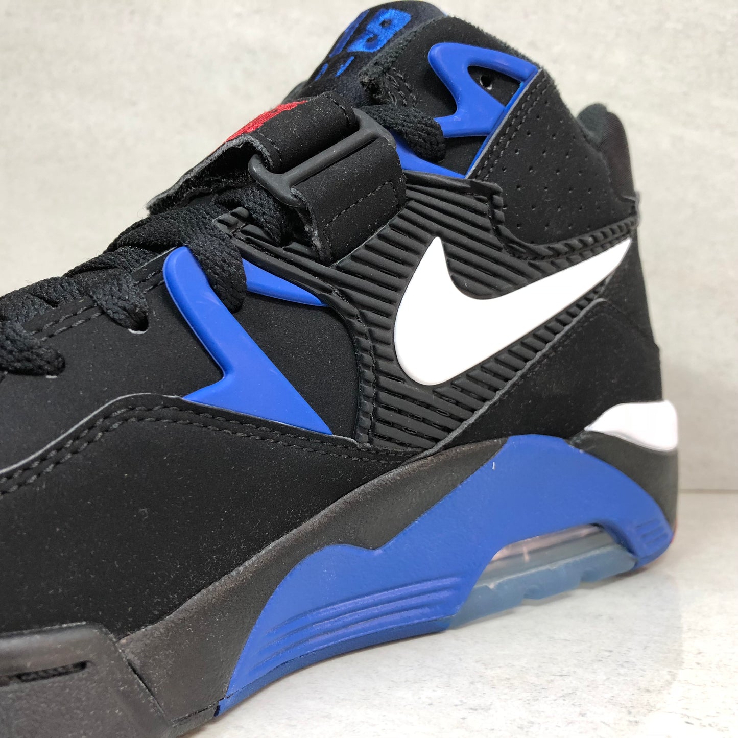DS Nike Air Force 180 Talla 9/Talla 10/Talla 11 Negro/Azul real 310095 011