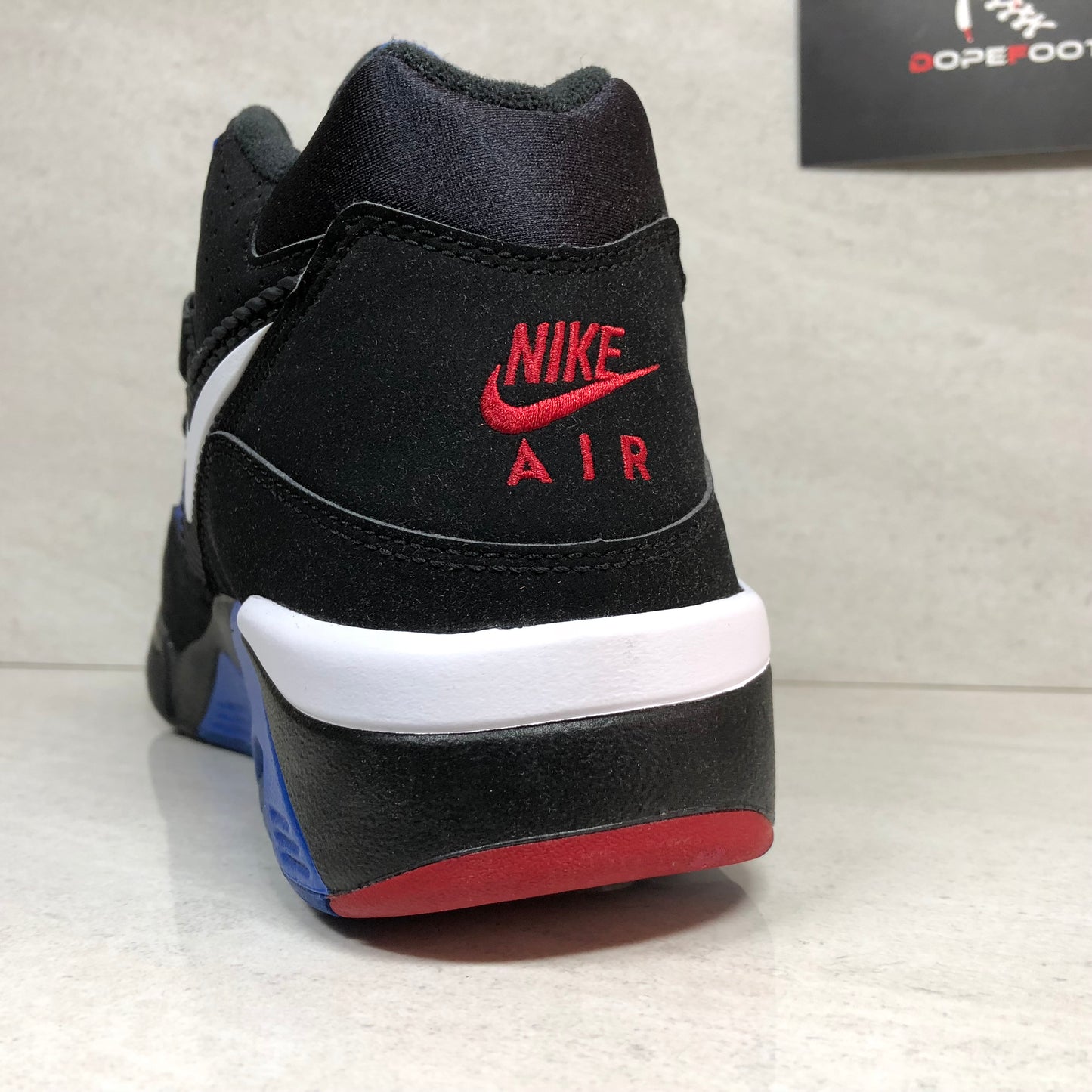 DS Nike Air Force 180 Talla 9/Talla 10/Talla 11 Negro/Azul real 310095 011