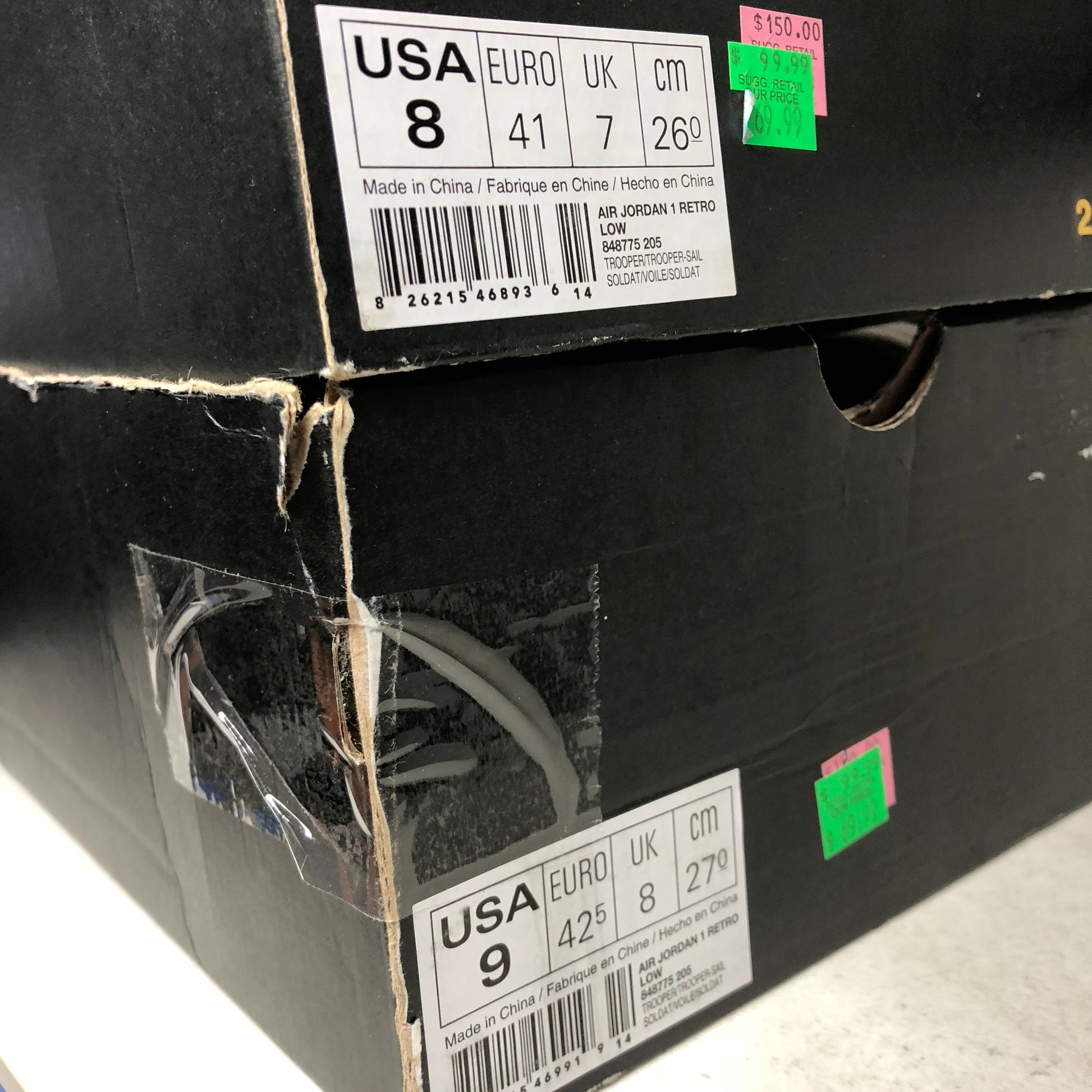 Air Jordan 1 I Retro Low Swooshless Trooper Olive Green - 848775 205 - Jordan
