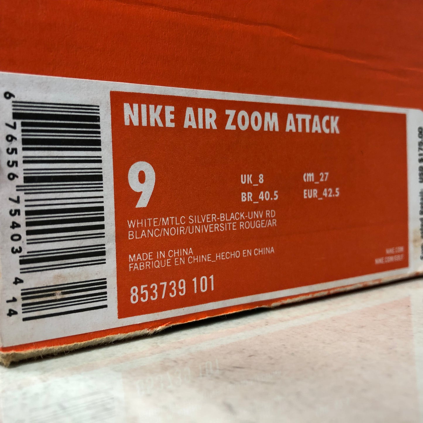 DS Nike Air Zoom Attack Golf Shoes Size 9 White/Black 853739 101 - Nike