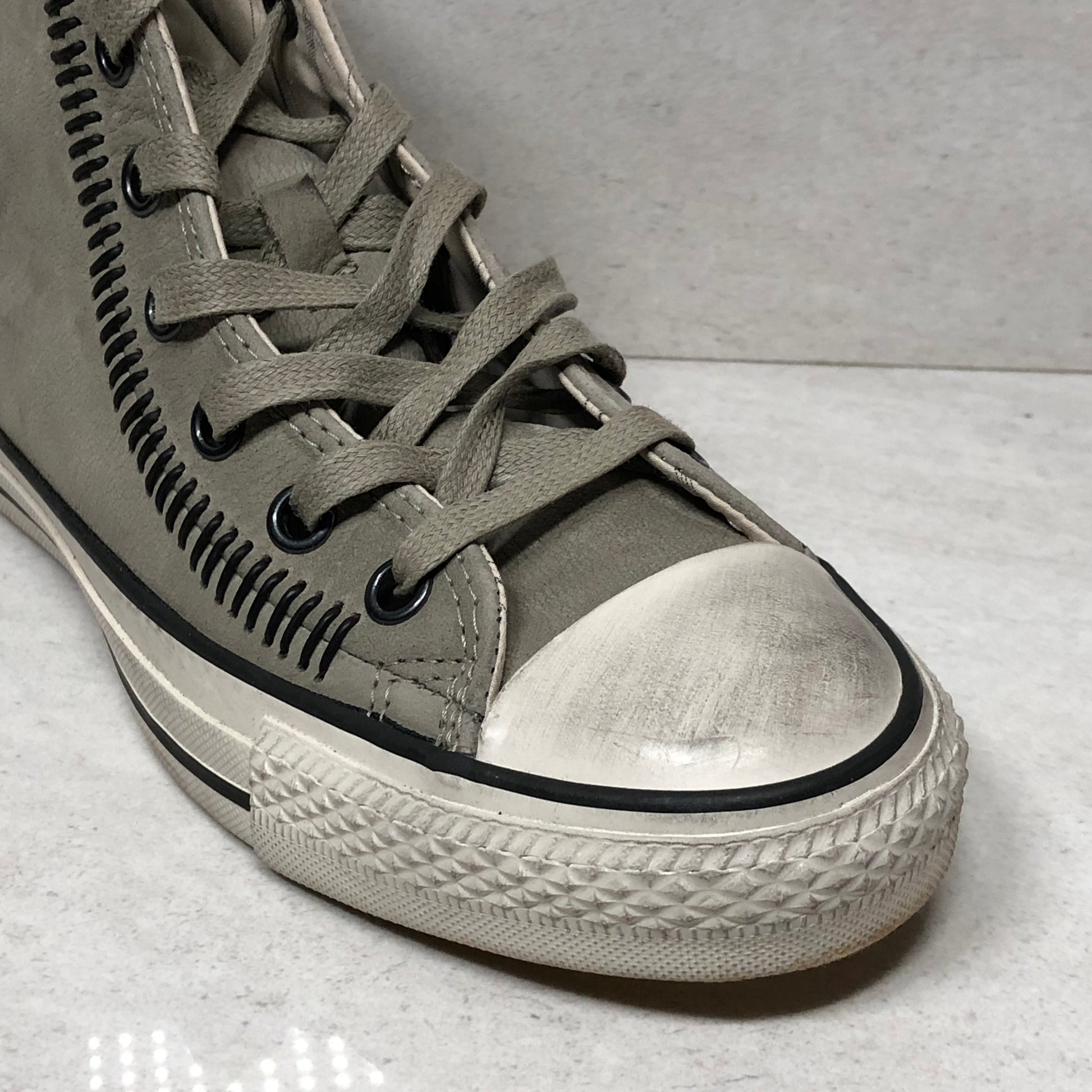 Converse Mens John Varvatos Chuck Taylor Hi Drill Black Stitched Size 5/7W 150164C - Converse