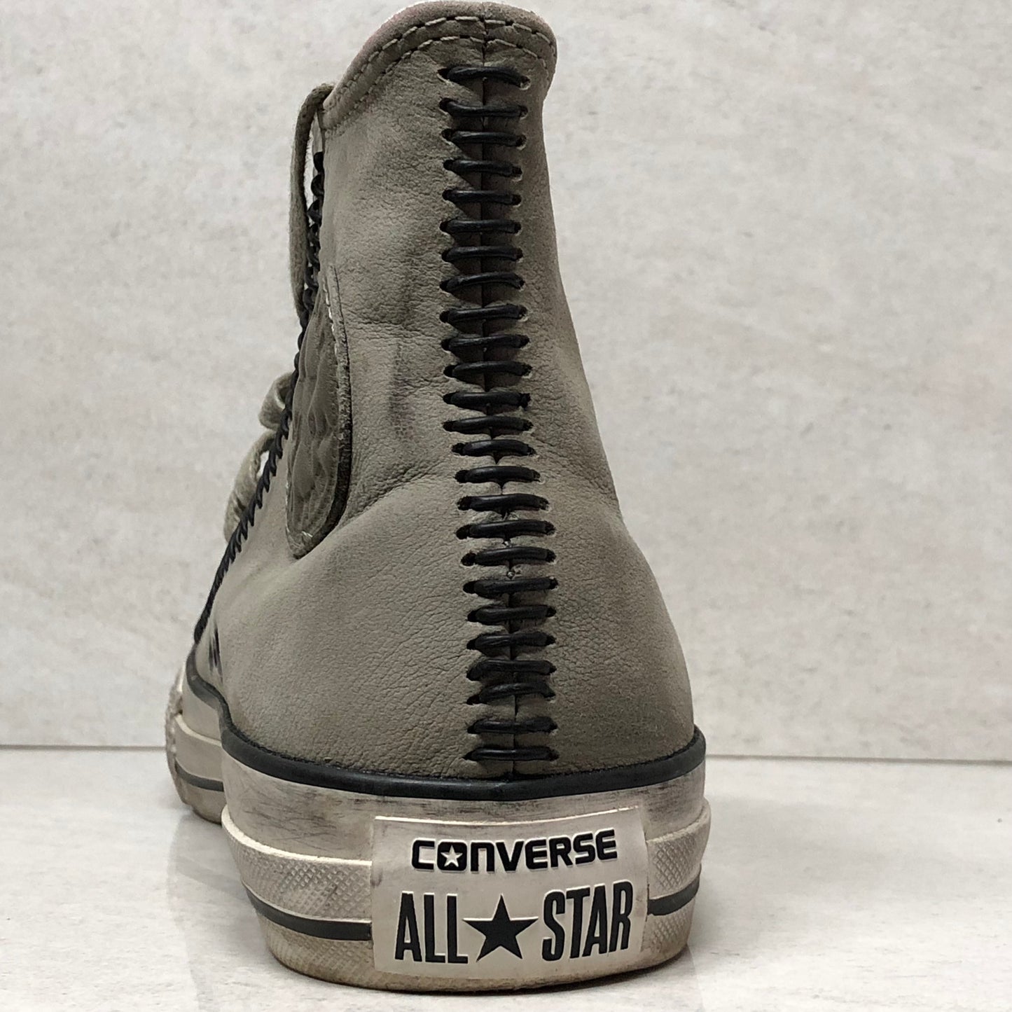 Converse Mens John Varvatos Chuck Taylor Hi Drill Black Stitched Size 5/7W 150164C - Converse