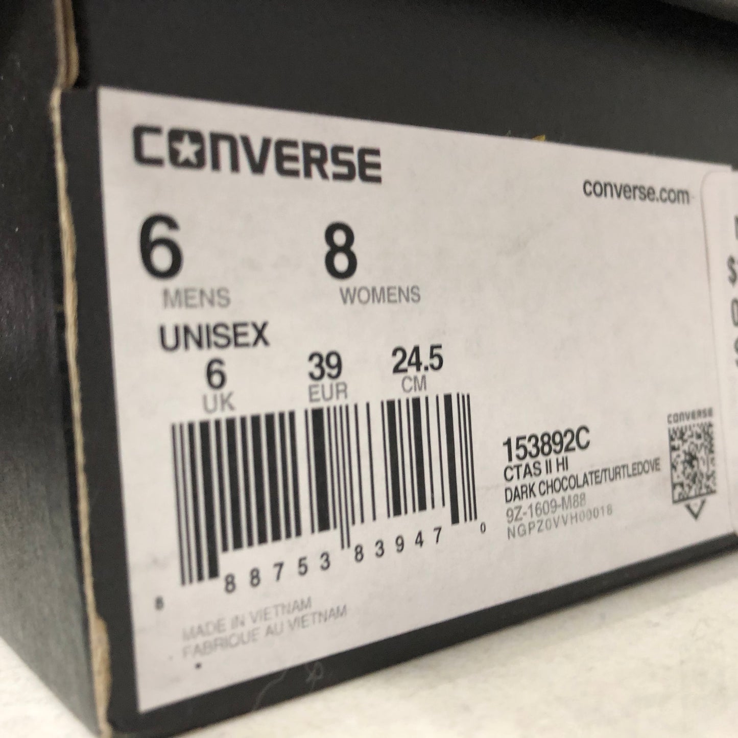 Converse Chuck II by John Varvatos CTAS 2 Striped High Size 6M/8W BROWN 153892C - Converse