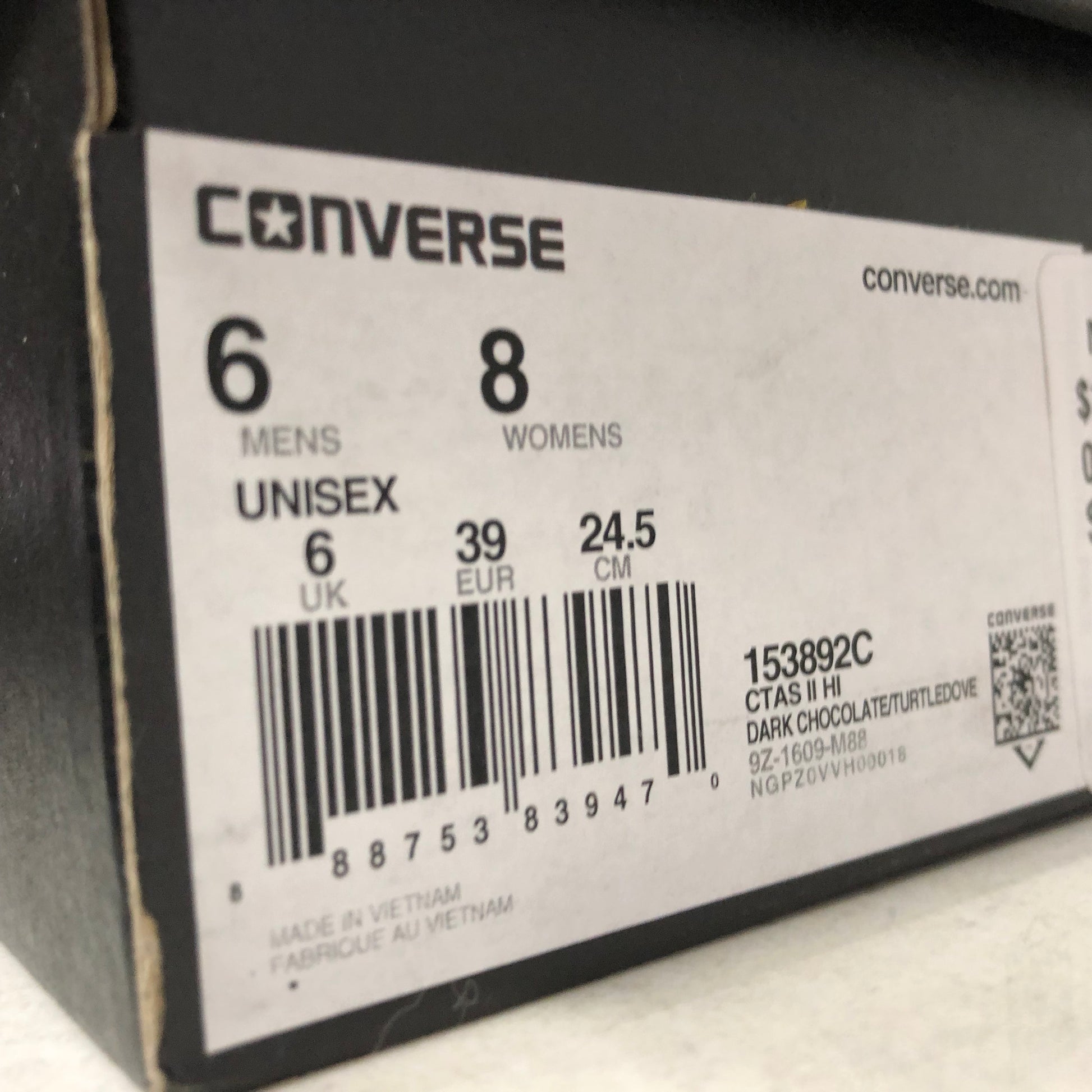 Converse Chuck II by John Varvatos CTAS 2 Striped High Size 6M/8W BROWN 153892C - Converse
