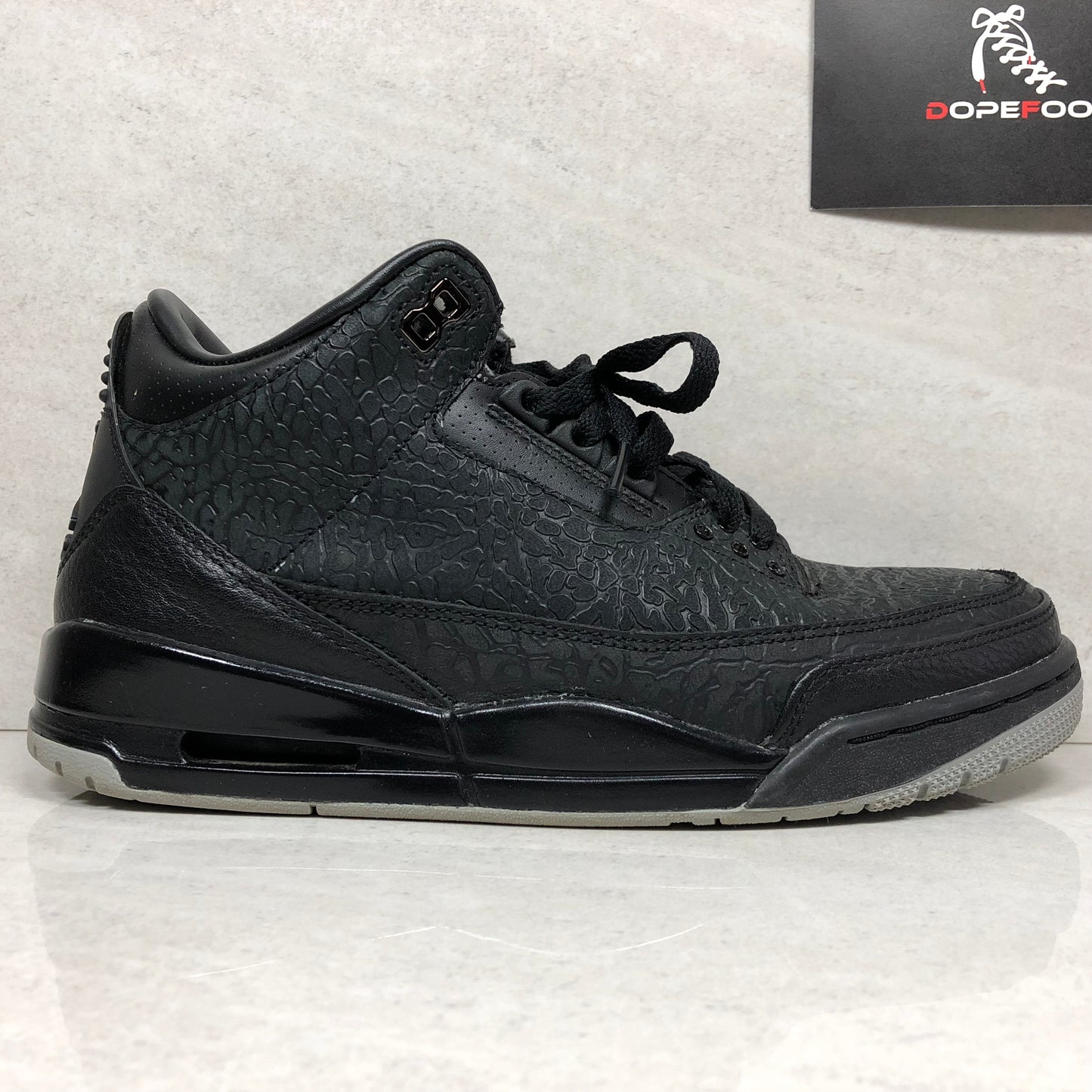 Nike Air Jordan 3Retro III Flip Tamaño 8.5 Negro 315767 001