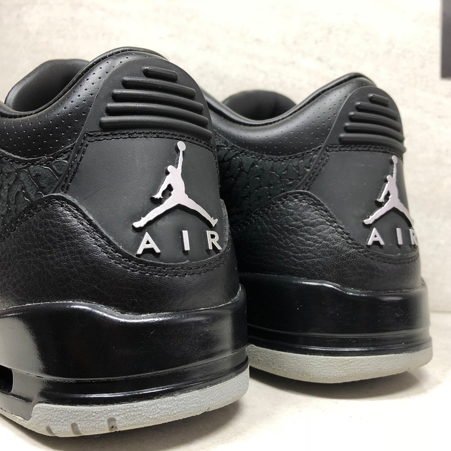 Nike Air Jordan 3Retro III Flip Tamaño 8.5 Negro 315767 001