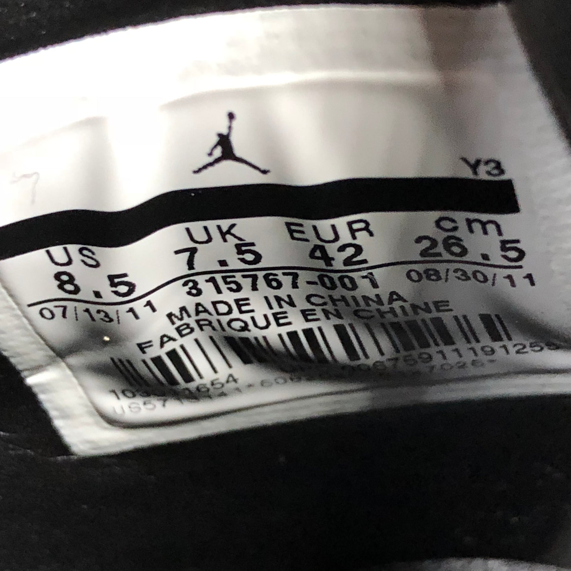 Nike Air Jordan 3 Retro  III Flip Size 8.5 Black 315767 001 - Nike