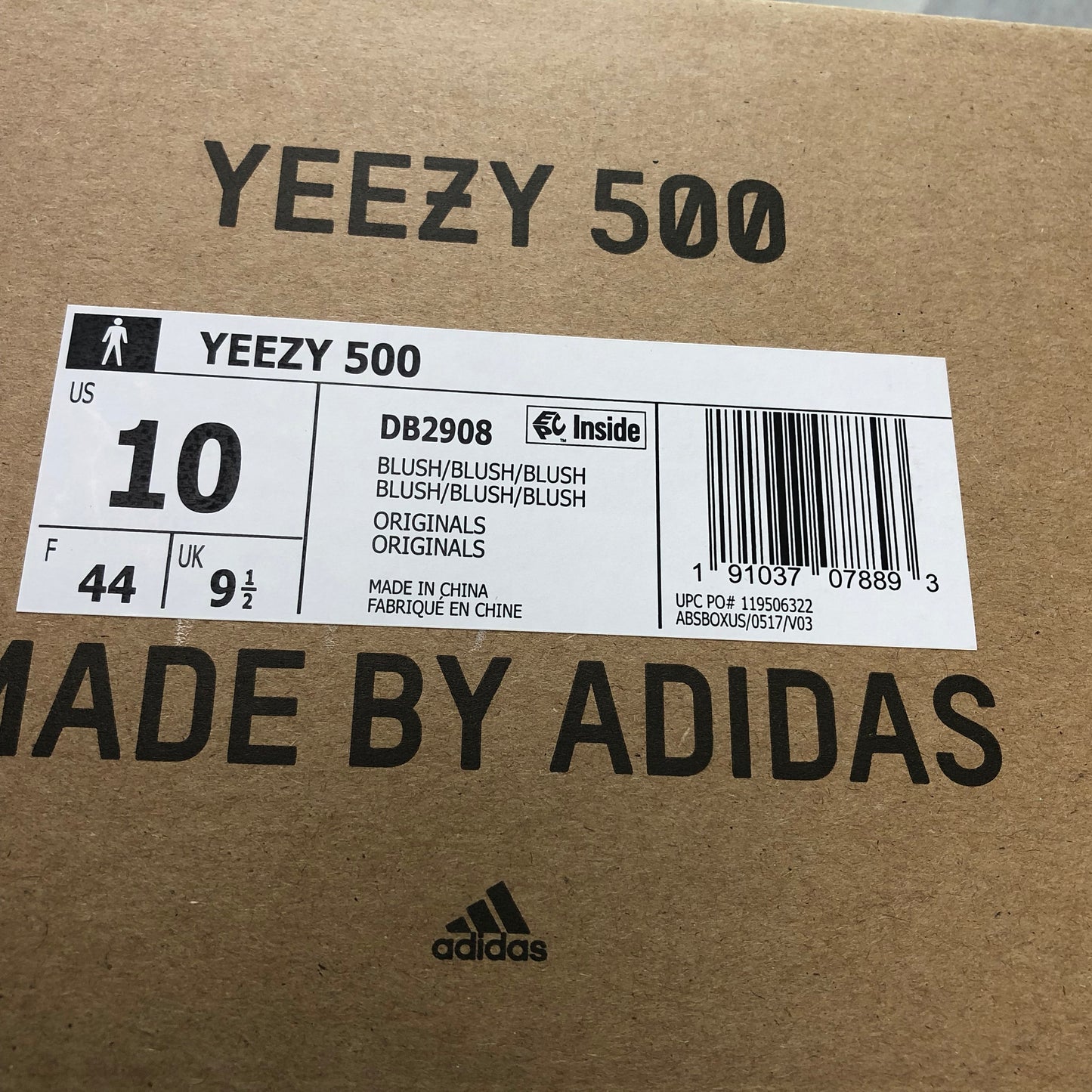 DS Adidas Yeezy 500 Size 10 Blush DB2908