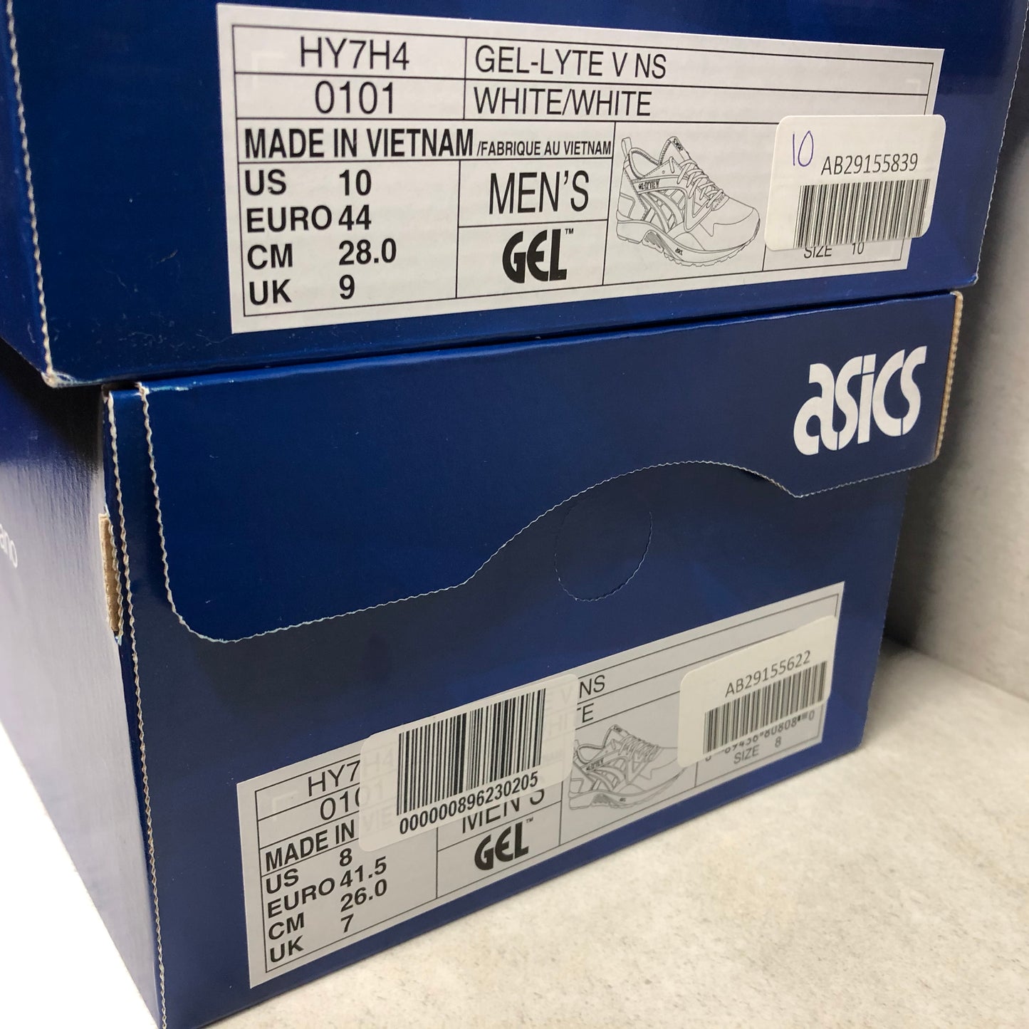 ASICS Tiger Gel Lyte V NS White Size 10  HY7H4 0101 - Asics