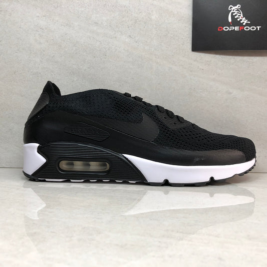 Chaussures de running Nike Air Max 90 Ultra 2.0 Flyknit pour Homme Taille 9/9.5/Taille 10/10.5/Taille 11/11.5/ Noir/Blanc 875943-004