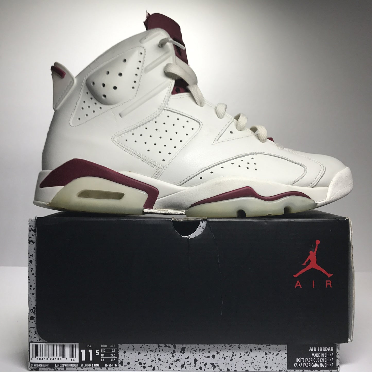 Nike Air Jordan 6 VI Retro Granate Talla 11.5