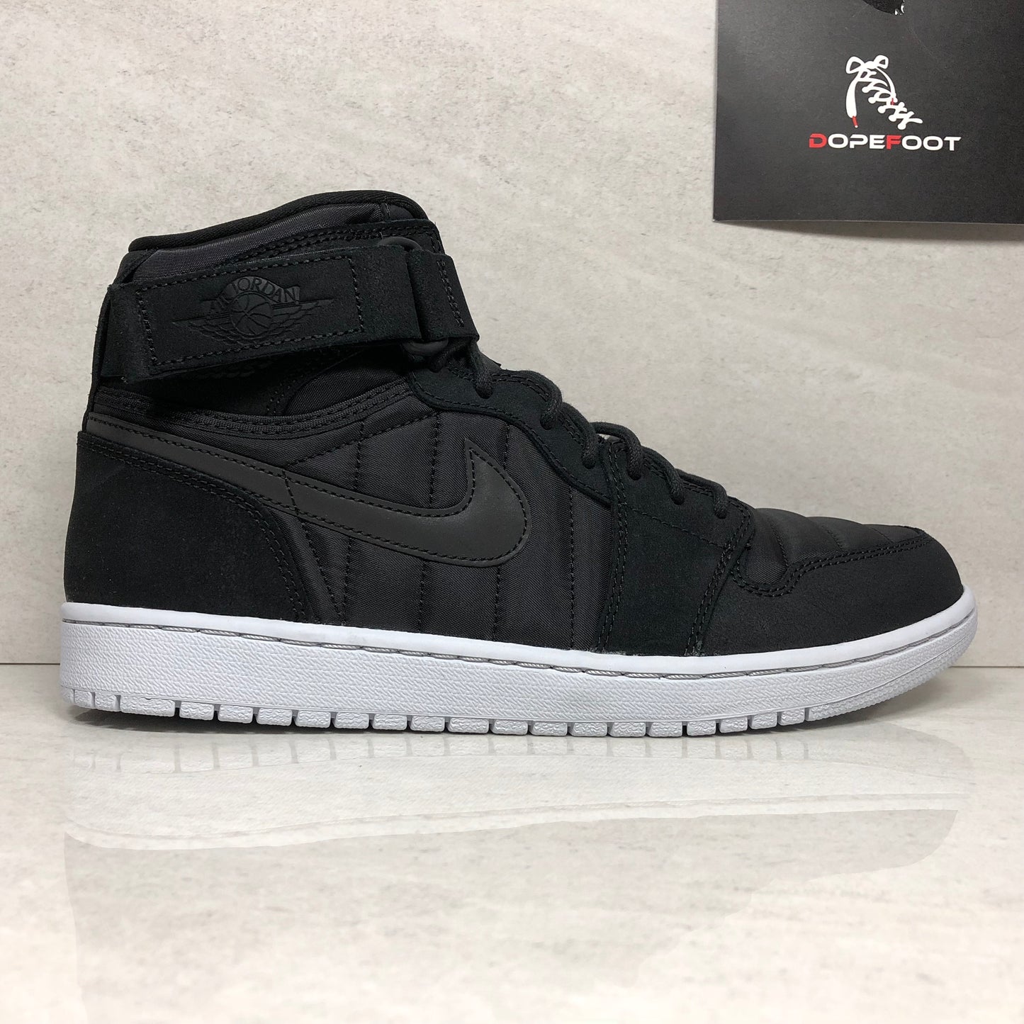Nike Air Jordan Retro 1 I High Strap 342132-004 Talla de hombre 8/Talla 9/Talla 10.5/Talla 11/Talla 12 Negro/Platino puro/Antracita