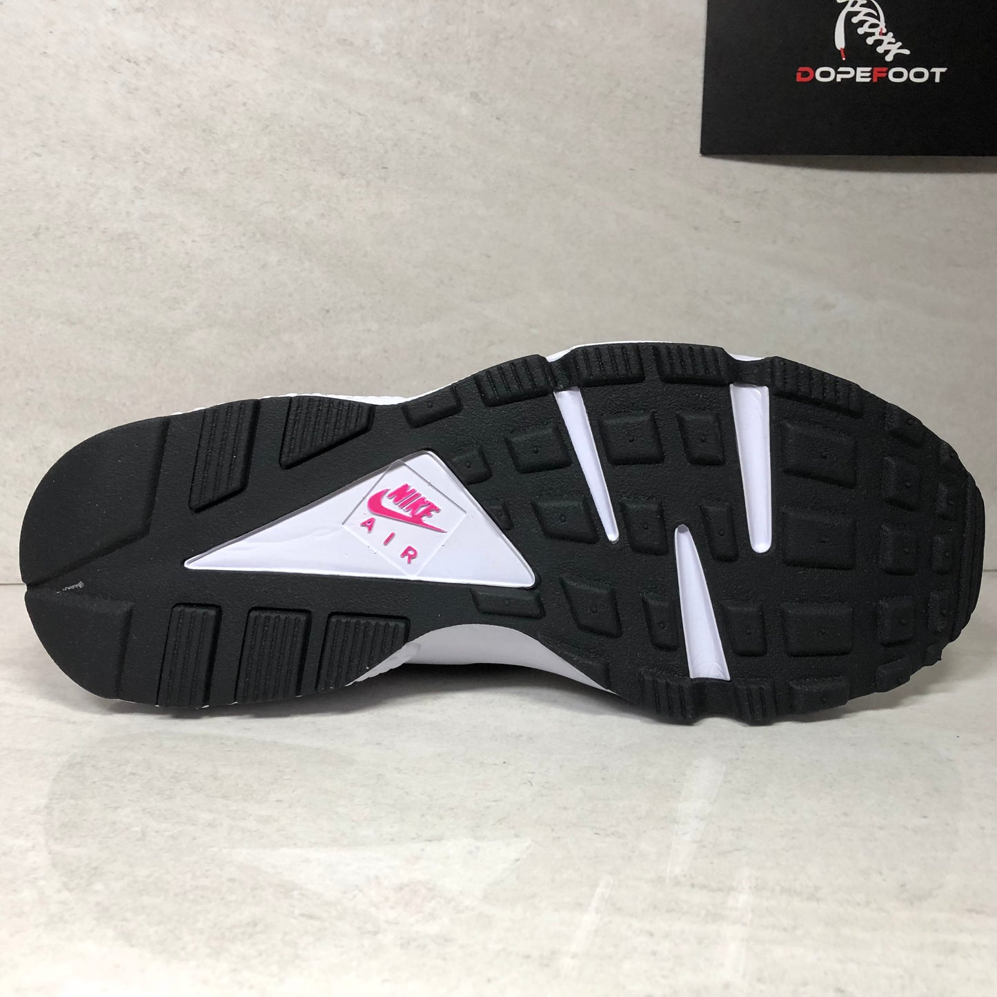 Nike Air Huarache Run 91 QS - AH8049 100 - Homme Taille 9.5 Blanc/Game Royal/Noir