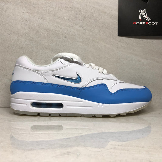 NIKE Men Air Max 1 Premium SC Jewel 918354-102 Homme Taille Taille 9.5/Taille 12 Blanc Bleu