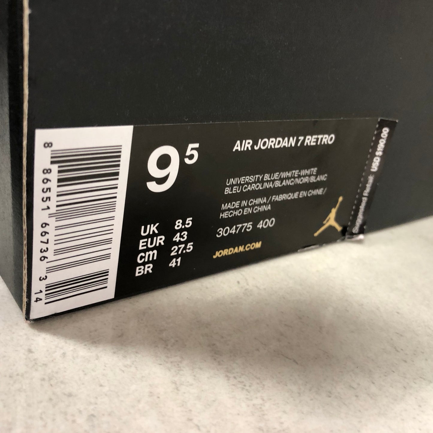Nike Air Jordan 7 VII Retro Pantone 304775 400 Hombre Talla 9.5