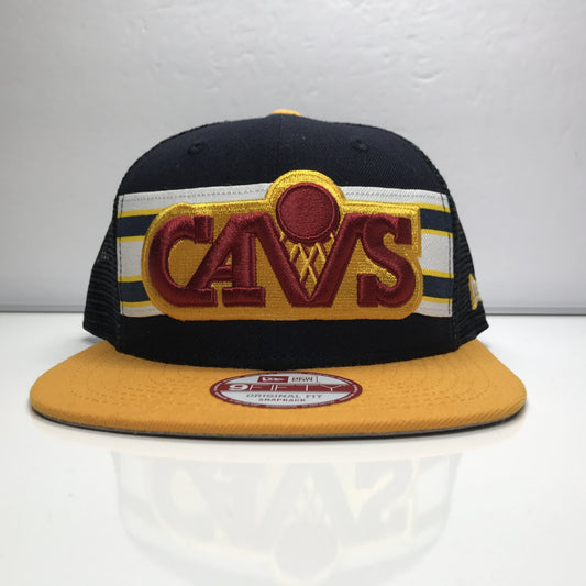 Cleveland Cavaliers 9Fifty New Era Mesh Snapback Hat Mesh Stripes - DOPEFOOT