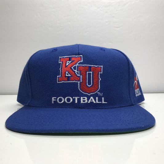 NCAA Kansas Jayhawks KU Football Vintage Snapback Hat Cap - DOPEFOOT