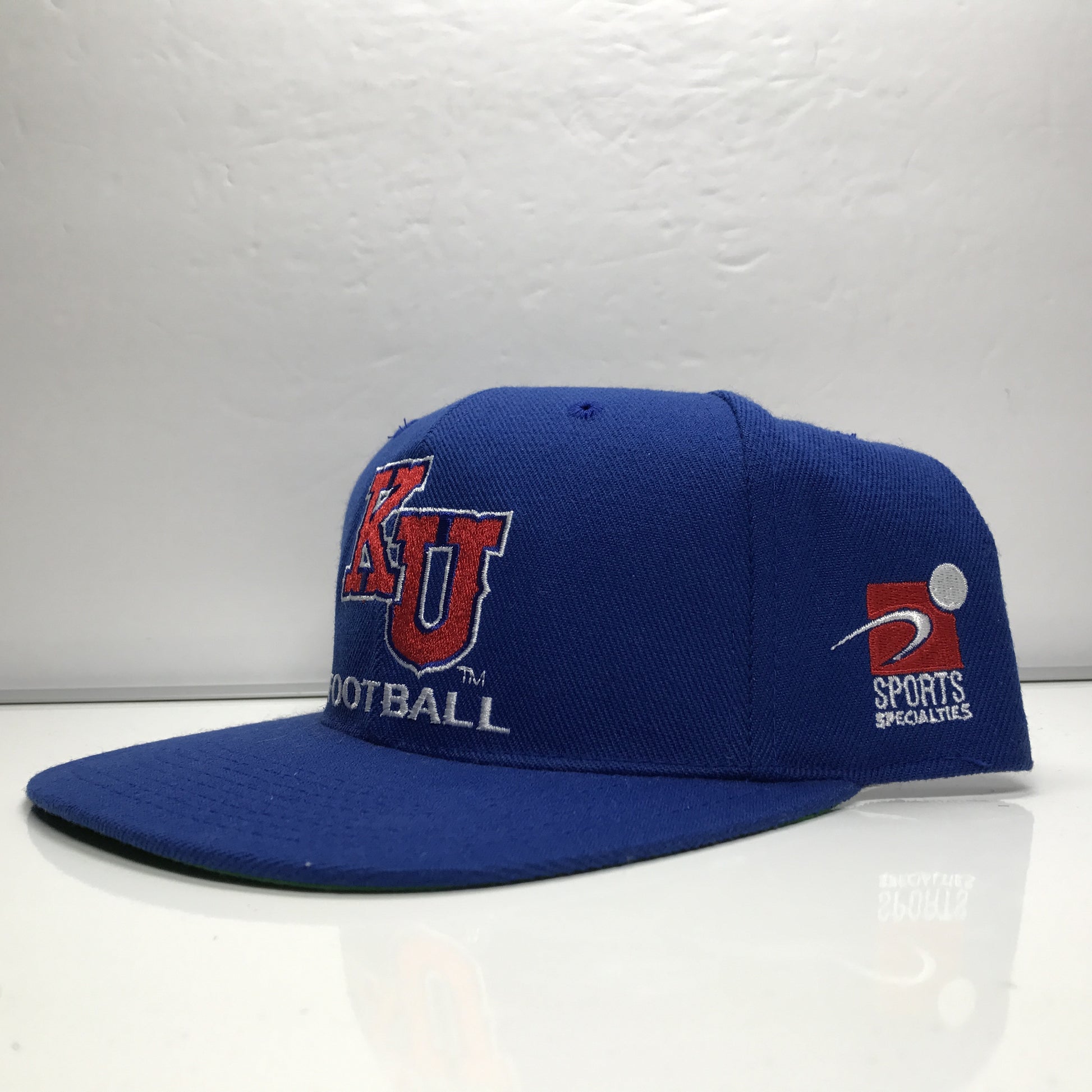 NCAA Kansas Jayhawks KU Football Vintage Snapback Hat Cap - DOPEFOOT
