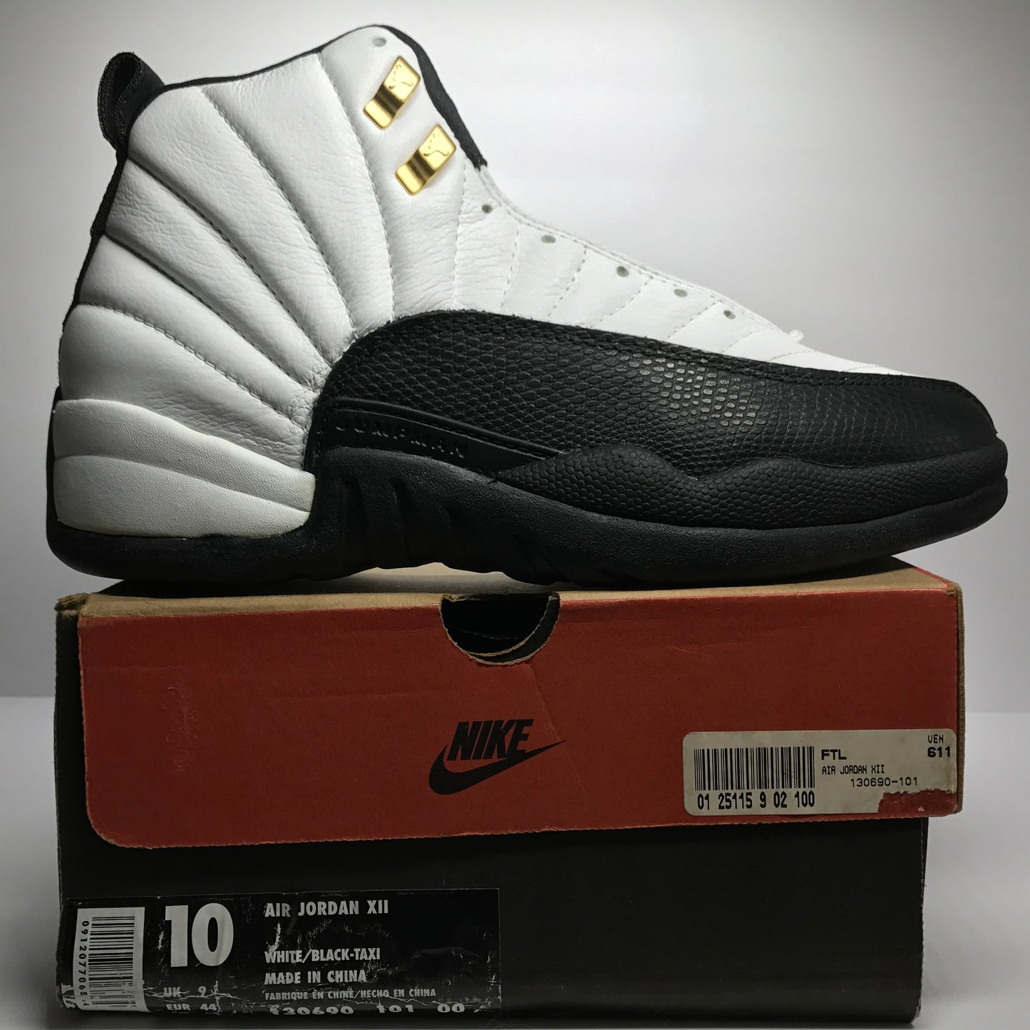 DS 1996 OG Jordan 12 XII Taxi Talla 10