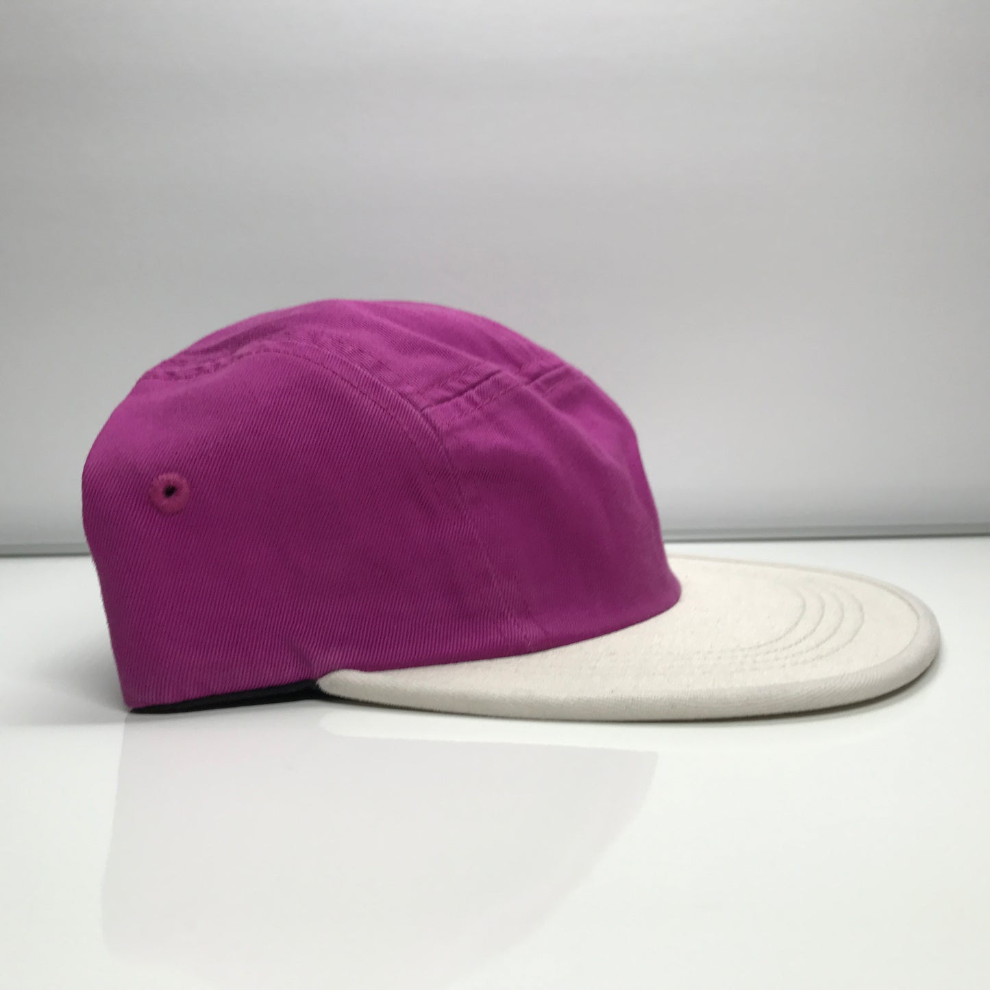 Supreme 2 Tone Twill Top Panel Camp Cap Hat SS17 Magenta Pink
