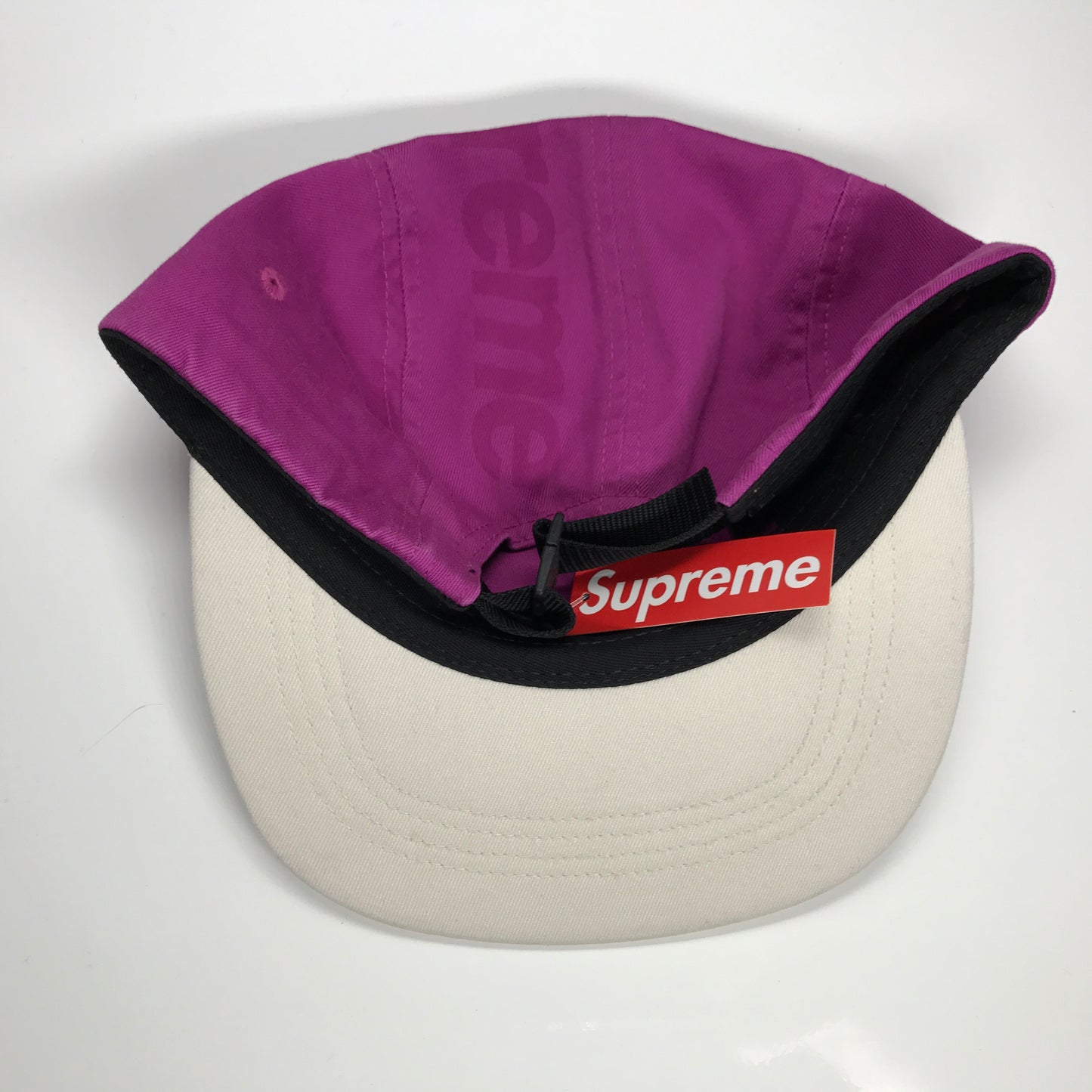 Supreme 2 Tone Twill Top Panel Camp Cap Hat SS17 Magenta Pink - DOPEFOOT