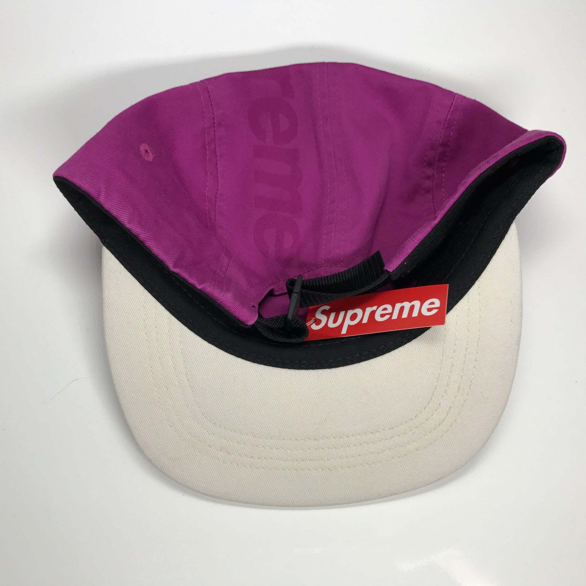 Supreme 2 Tone Twill Top Panel Camp Cap Hat SS17 Magenta Pink - DOPEFOOT