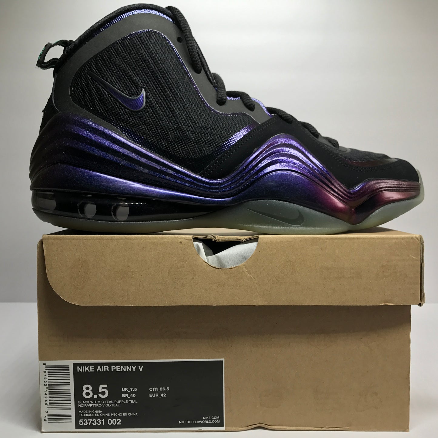 DS Nike Air Penny 5 V Invisibility Cloak Size 8.5 - Nike