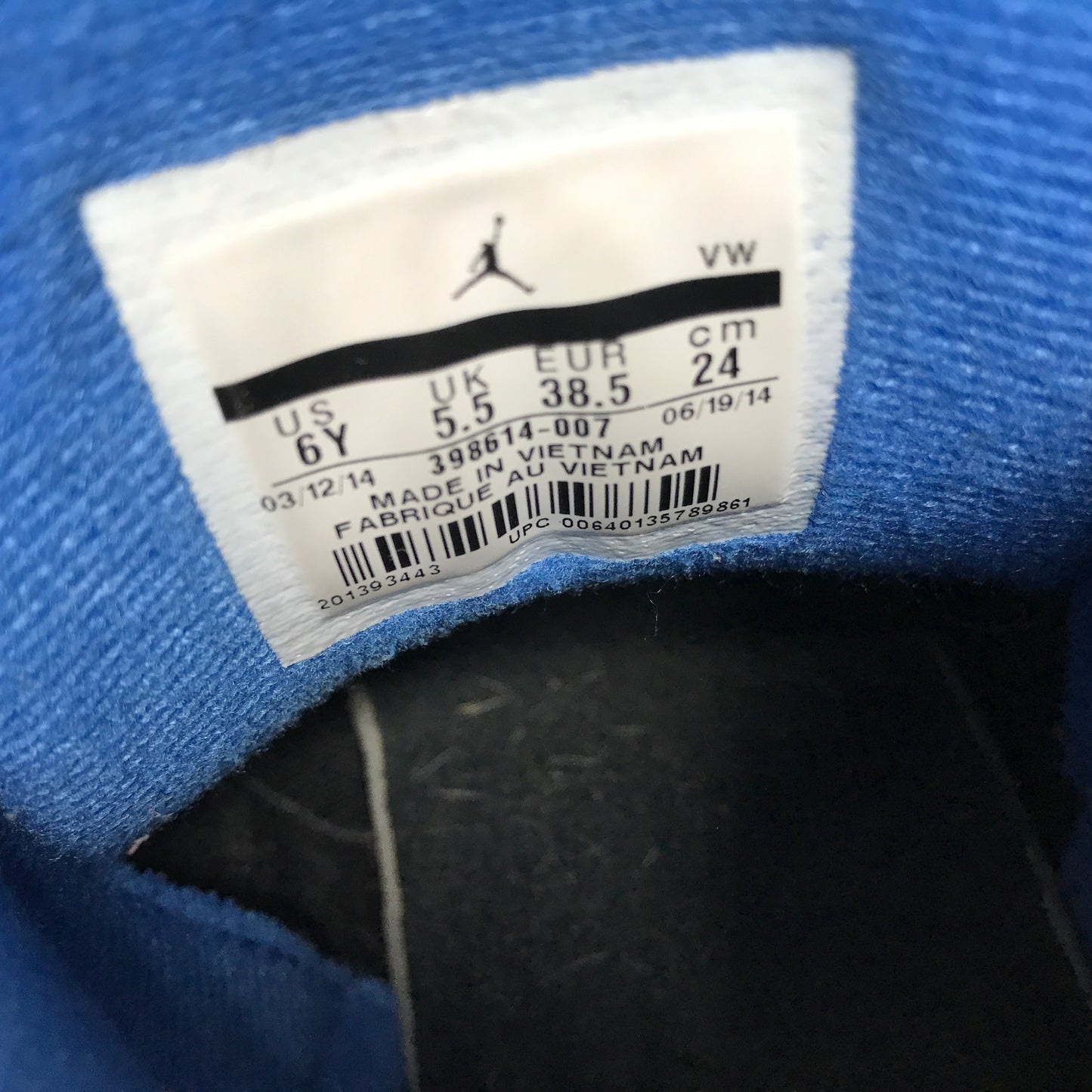 Nike Air Jordan 3 III Retro Sport Bleu GS BG Taille 6Y