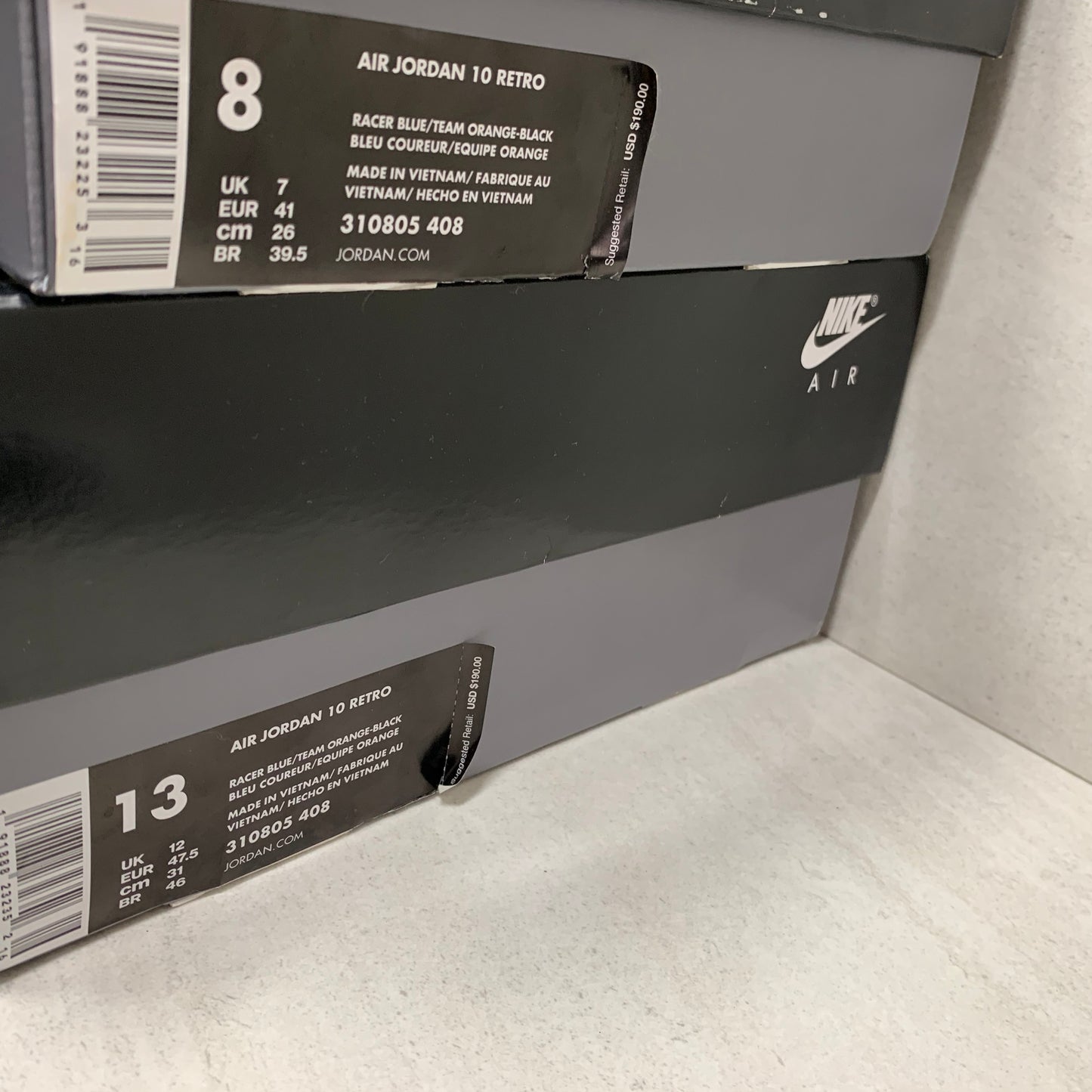 Jordan 10 X Retro Talla 8/Talla 13 Tinker 310805-408