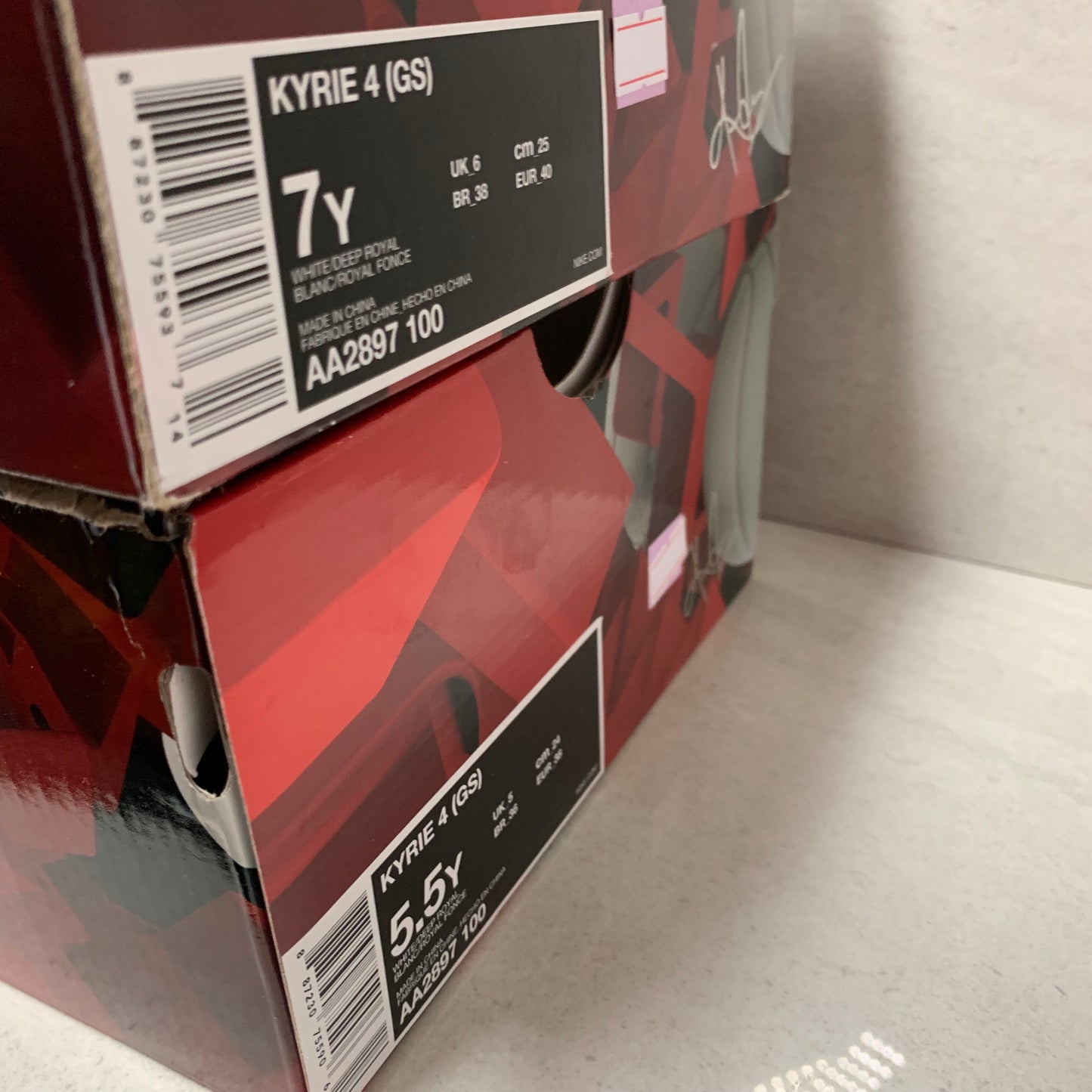 NIKE KYRIE 4 TÍO DREW GS TALLA 5.5Y/7Y AA2897-100