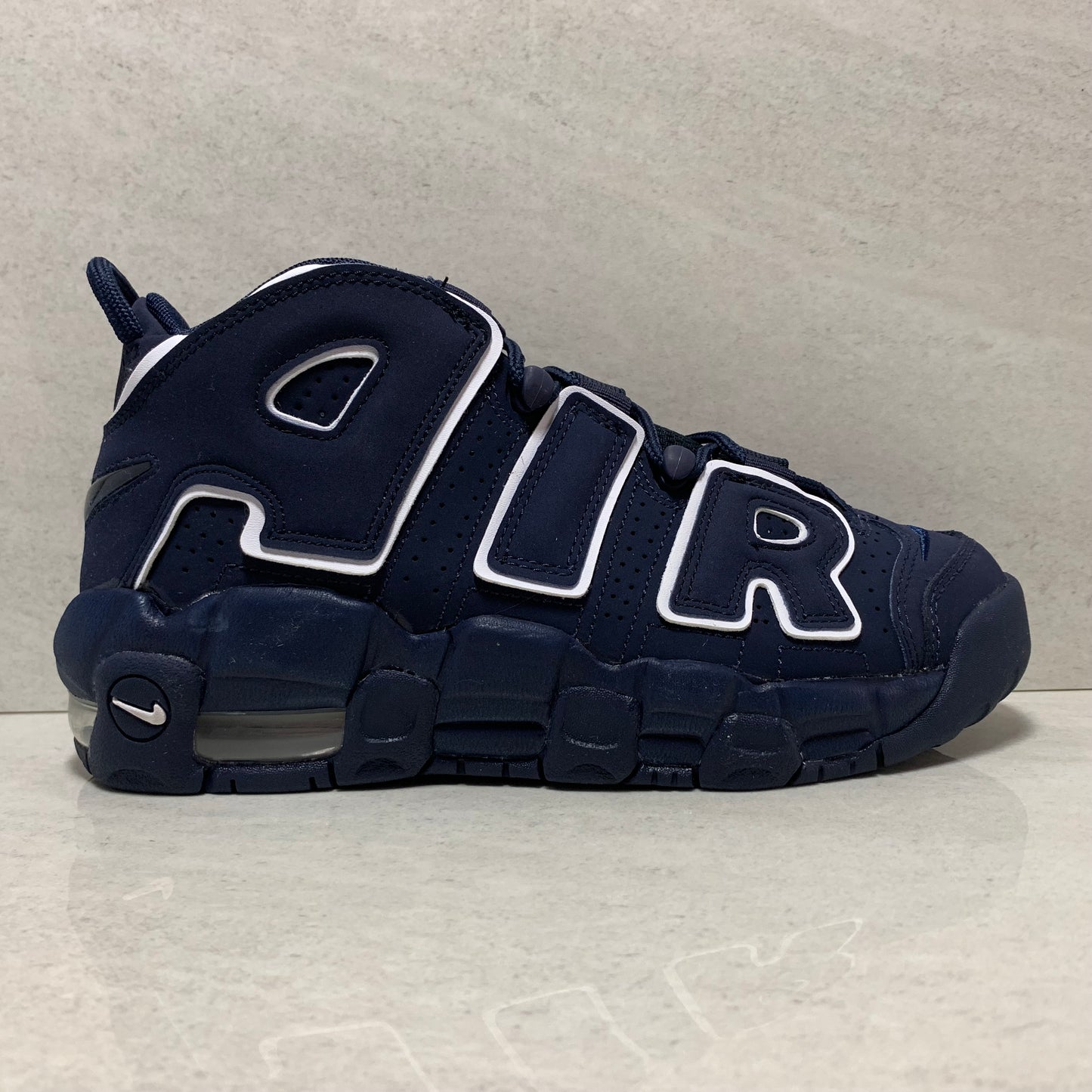 NIKE AIR MORE UPTEMPO GS TALLA 5.5Y OBSIDIANA 415082-401