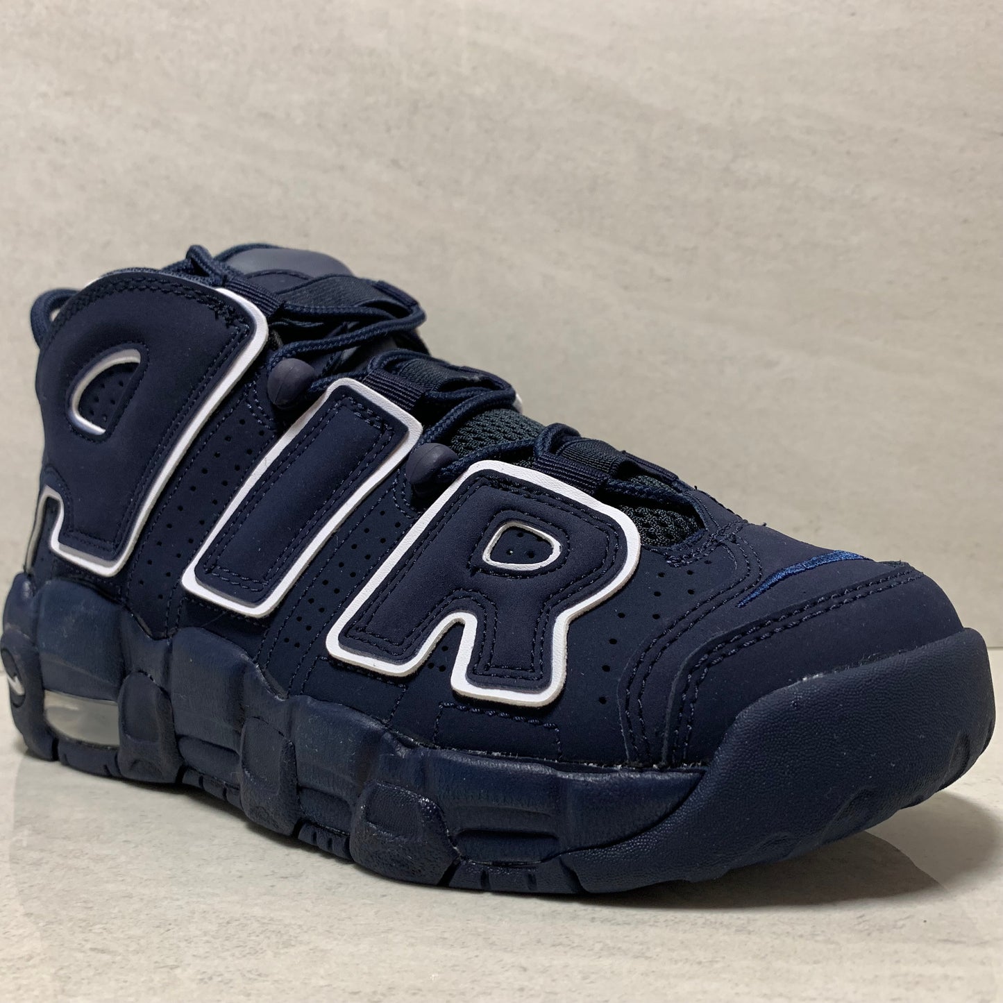 NIKE AIR MORE UPTEMPO GS TALLA 5.5Y OBSIDIANA 415082-401