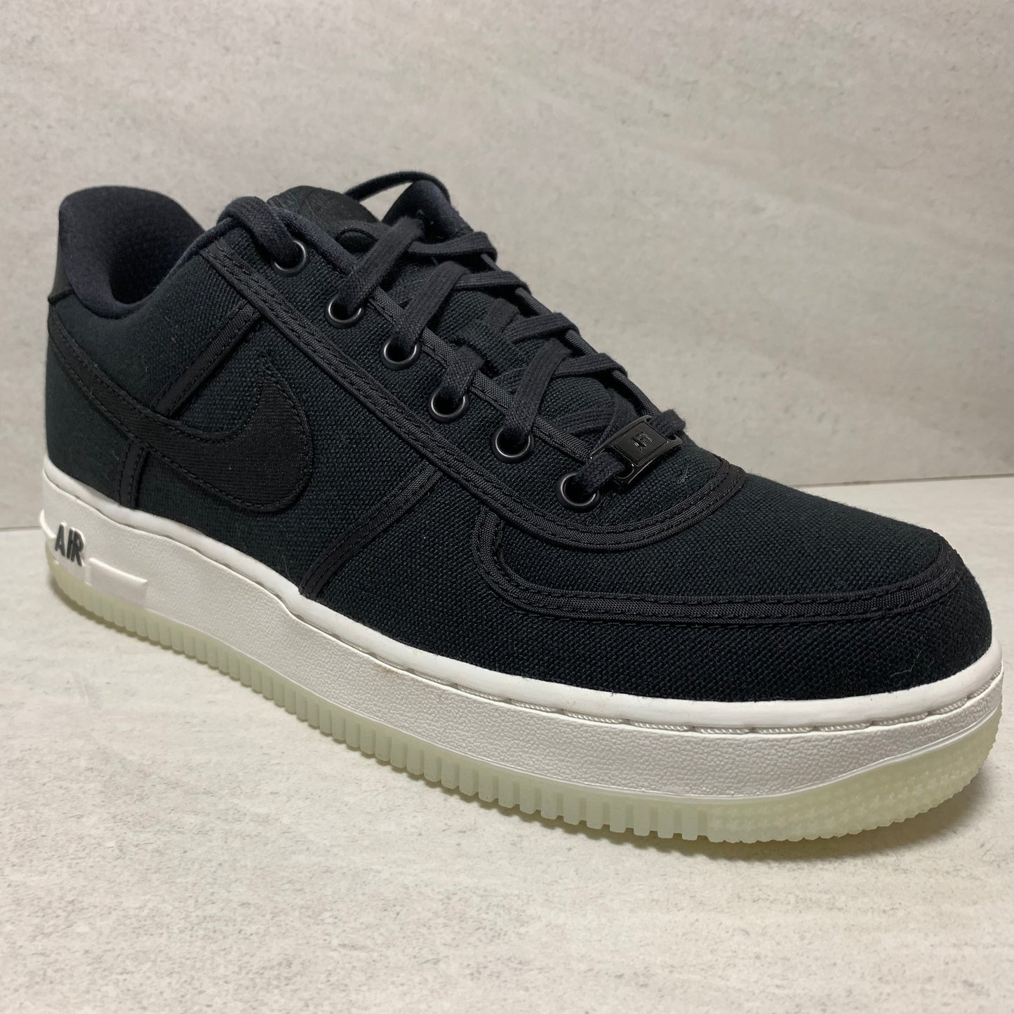 NIKE AIR FORCE 1 LOW RETRO QS TALLA 7.5 LONA NEGRA AH1067-004